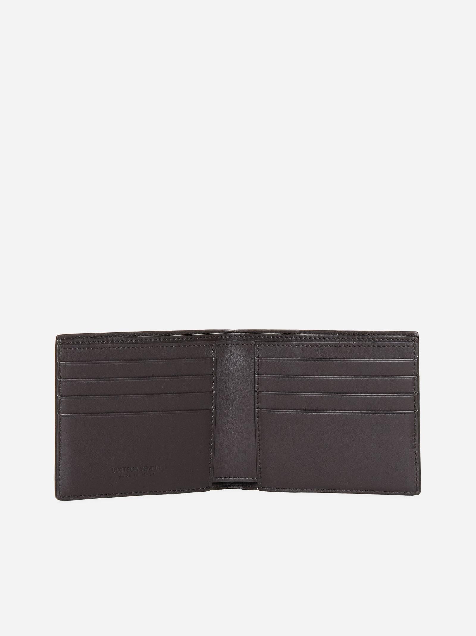 Bottega Veneta Intrecciato Leather Bifold Wallet In Fondant-silver