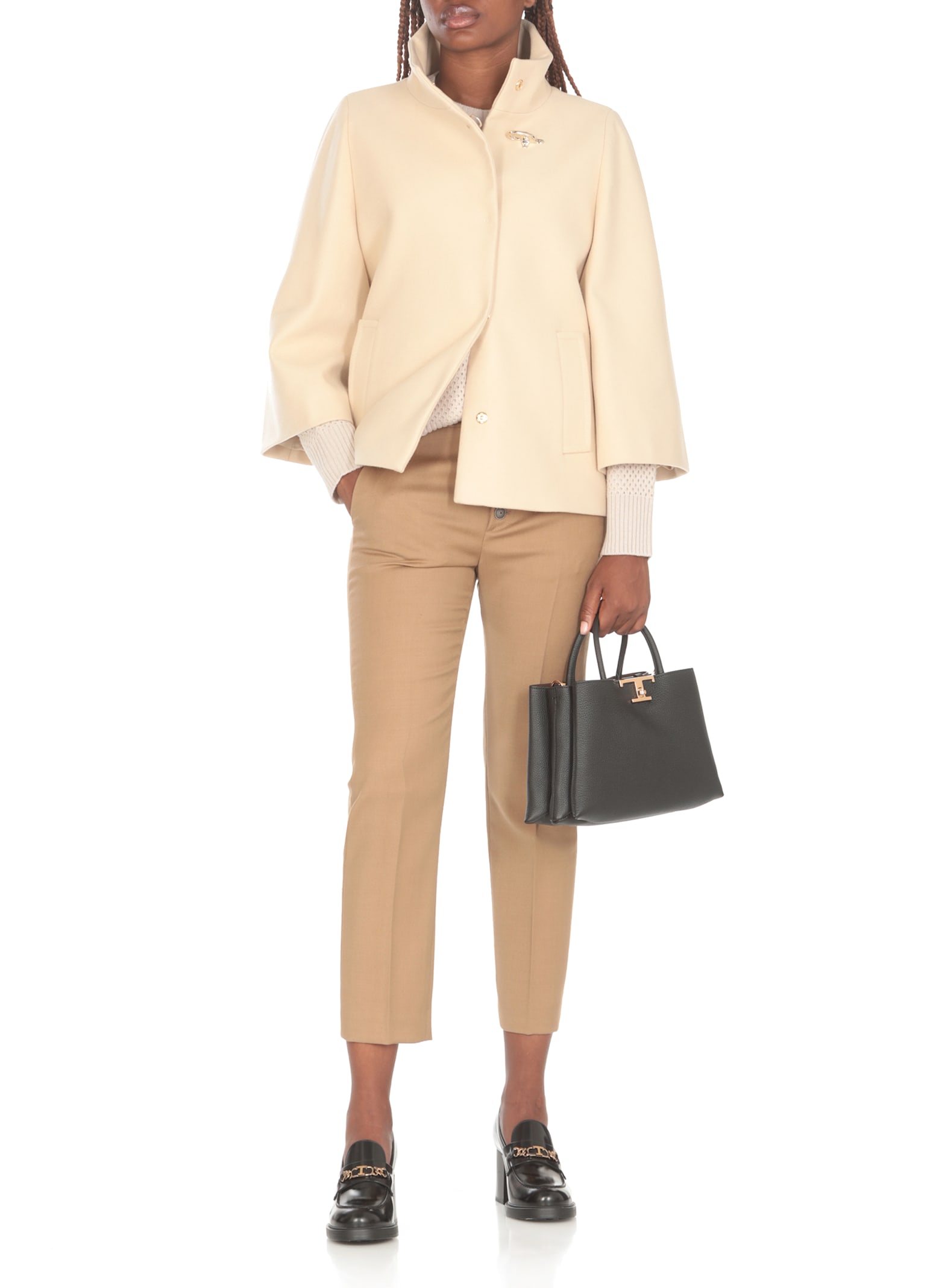 Shop Fay Wool Coat In Beige