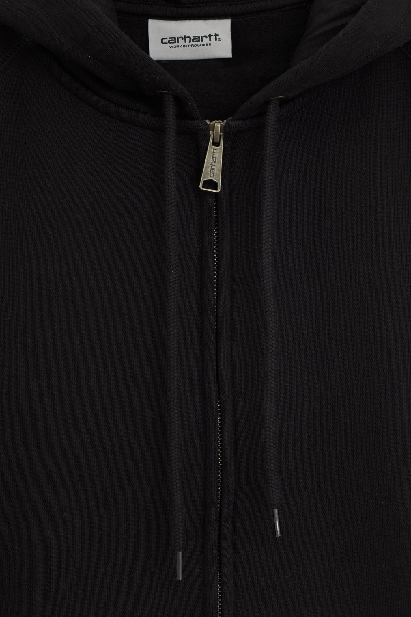 Carhartt Wip Cotton-blend Hoodie With Logo Print In Black
