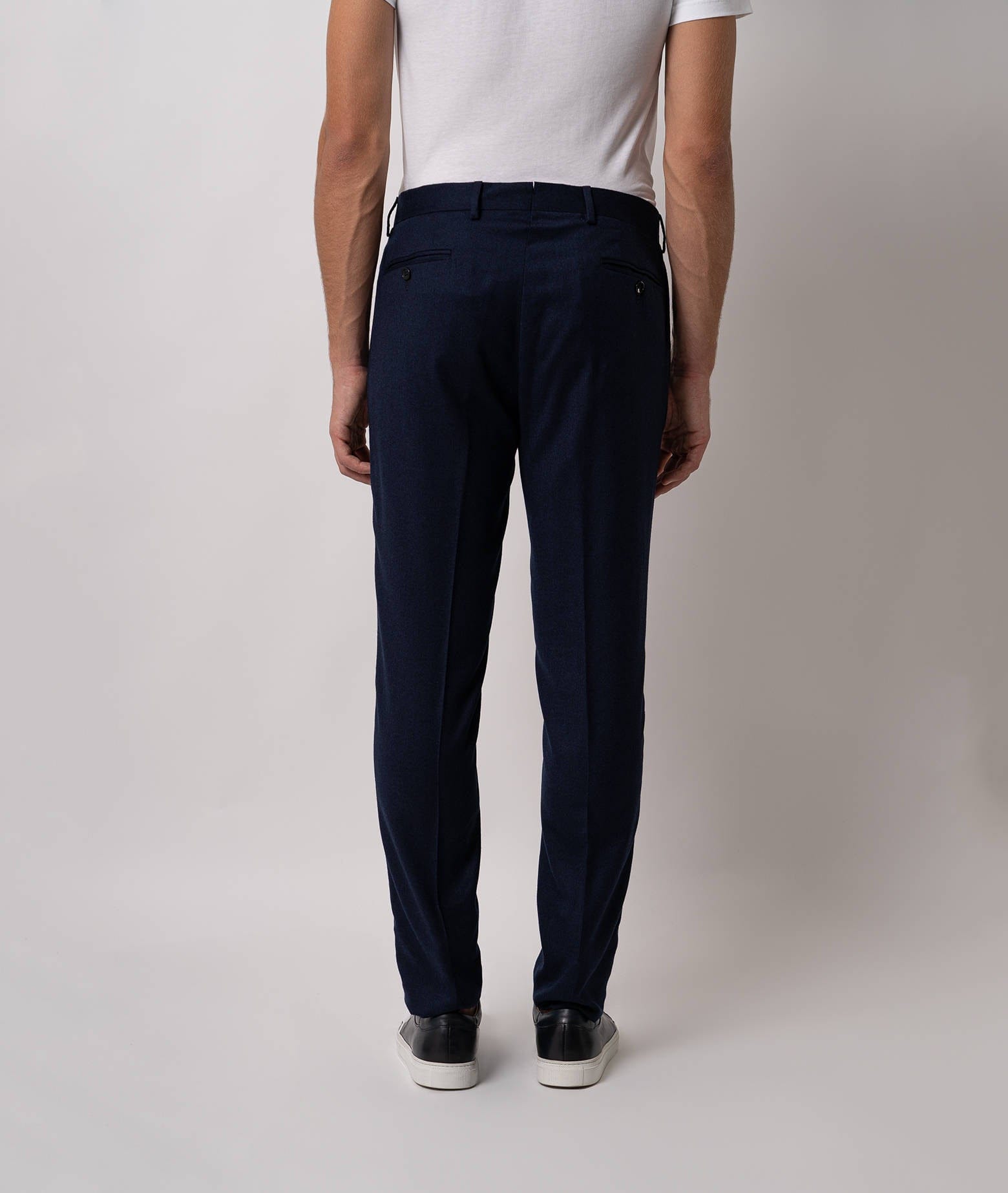 Larusmiani Velvet Trousers Howard Pants In Blue