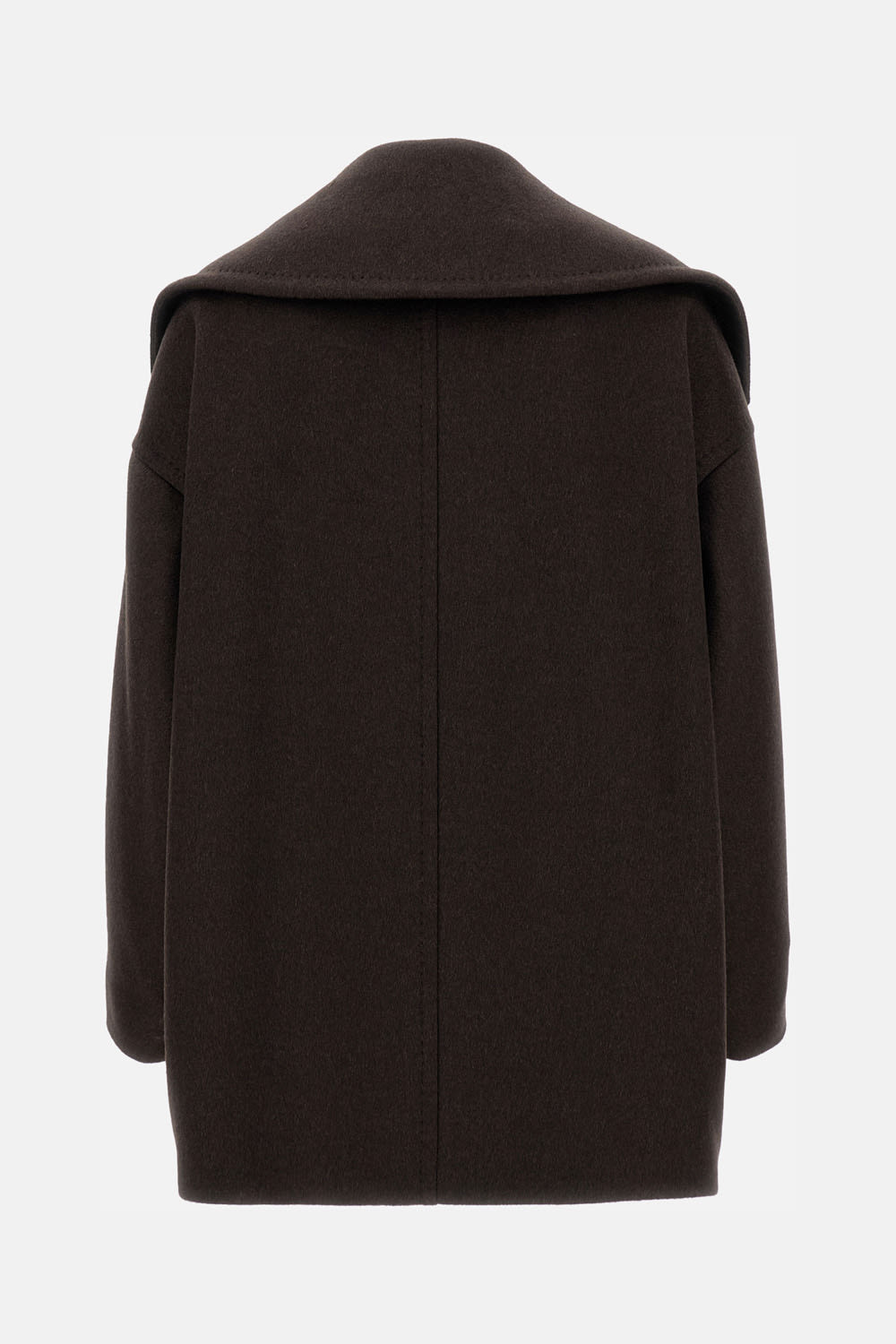 Max Mara Double-breasted Wide-lapel Jacket In Brown