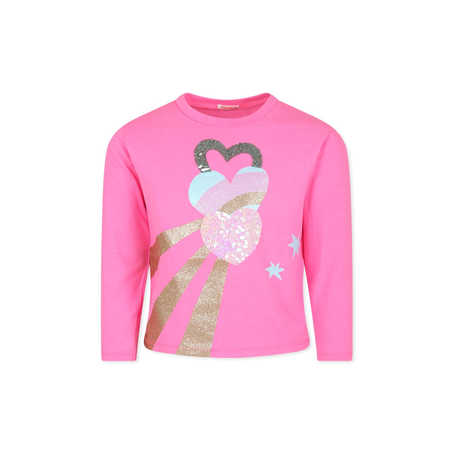 Billieblush Fuchsia T-shirt For Girl With Hearts In Fuchsia