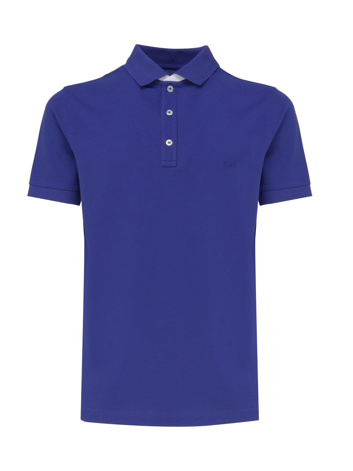 Shop Fay Stretch Polo Shirt In Blue