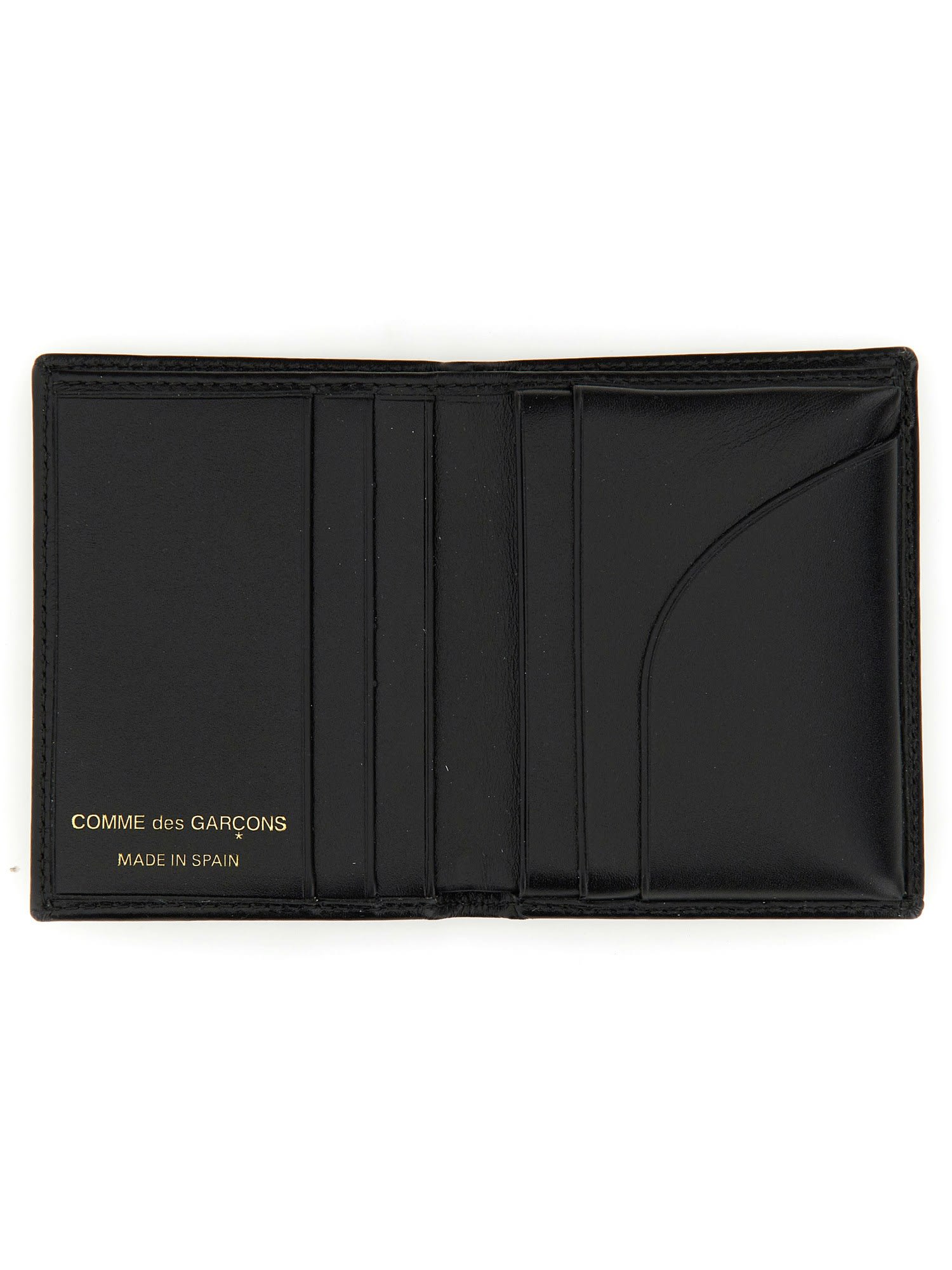 Shop Comme Des Garçons Logo Two-fold Wallet