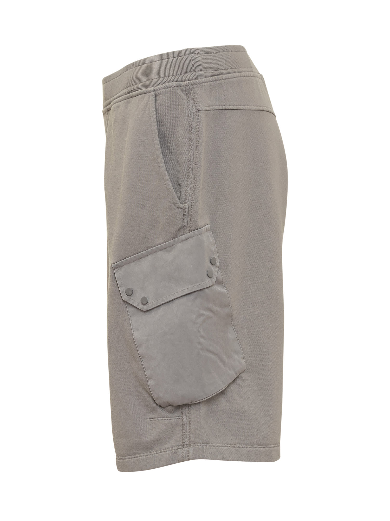 Shop Ten C Elastic Waist Shorts In Grigio