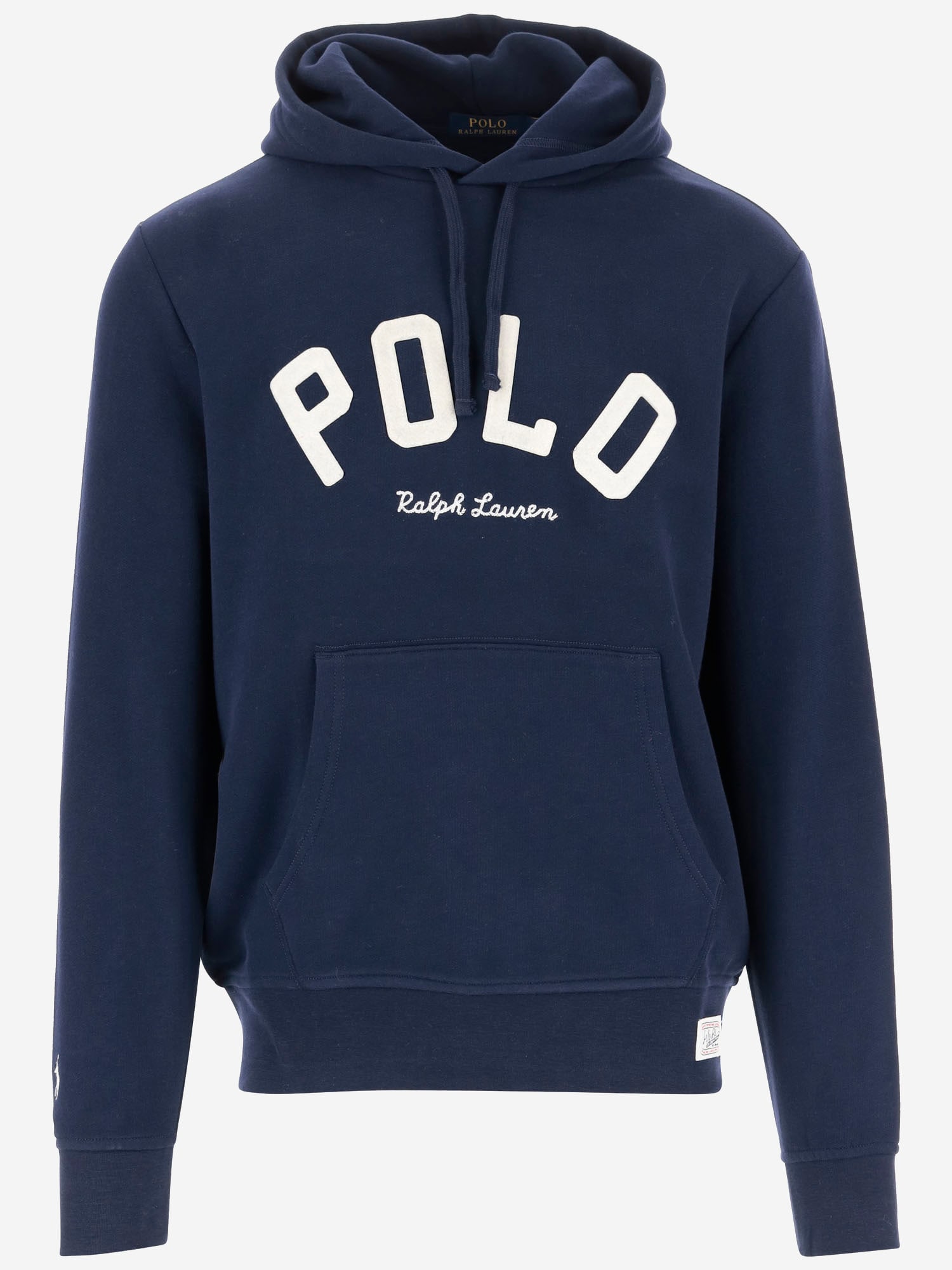 Shop Polo Ralph Lauren Cotton Blend Sweatshirt With Logo In Blue