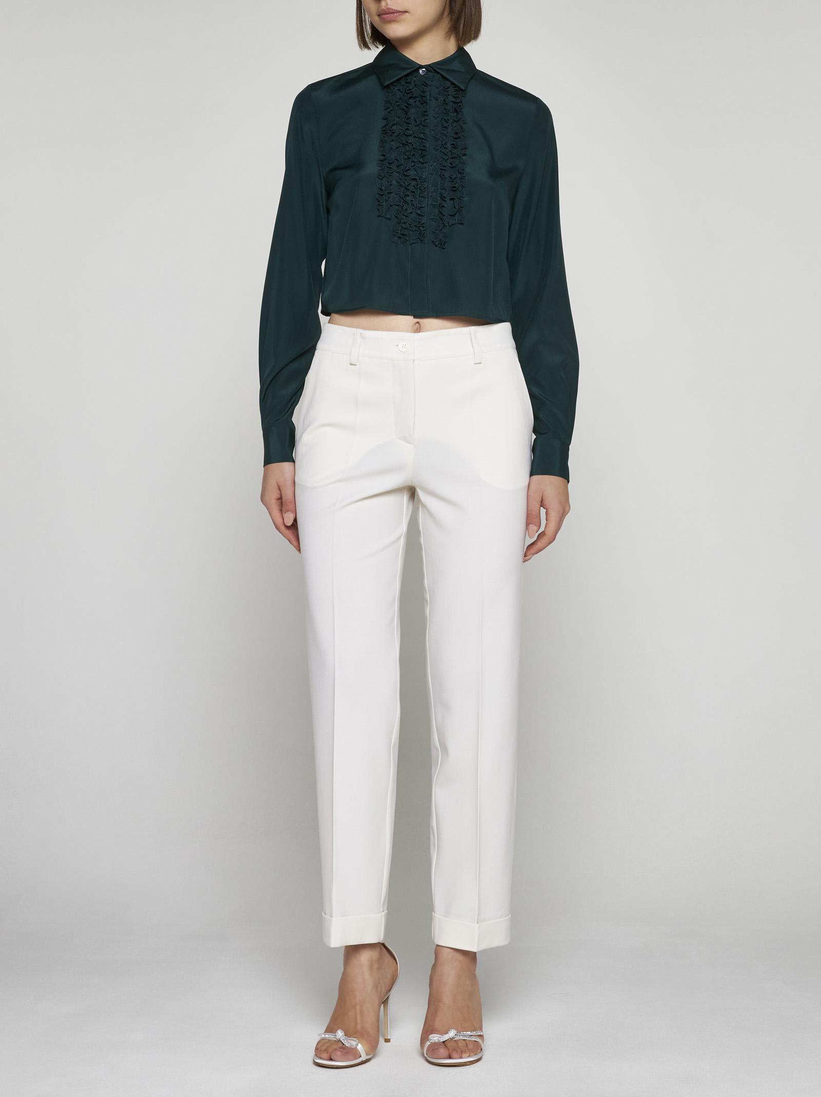 P.A.R.O.S.H LILIUXY STRETCH WOOL TROUSERS 