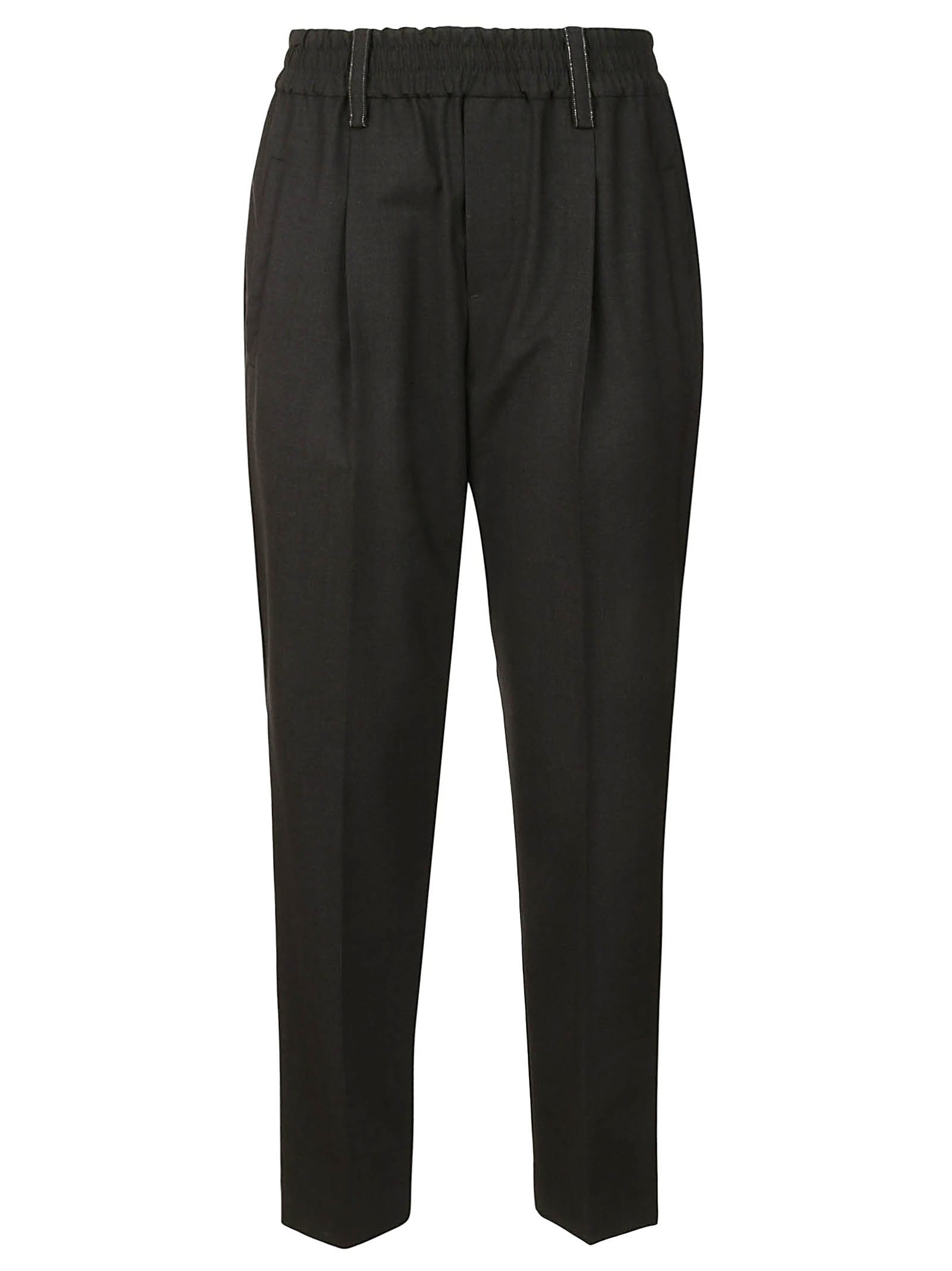 Brunello Cucinelli Elastic Waist Cropped Trousers