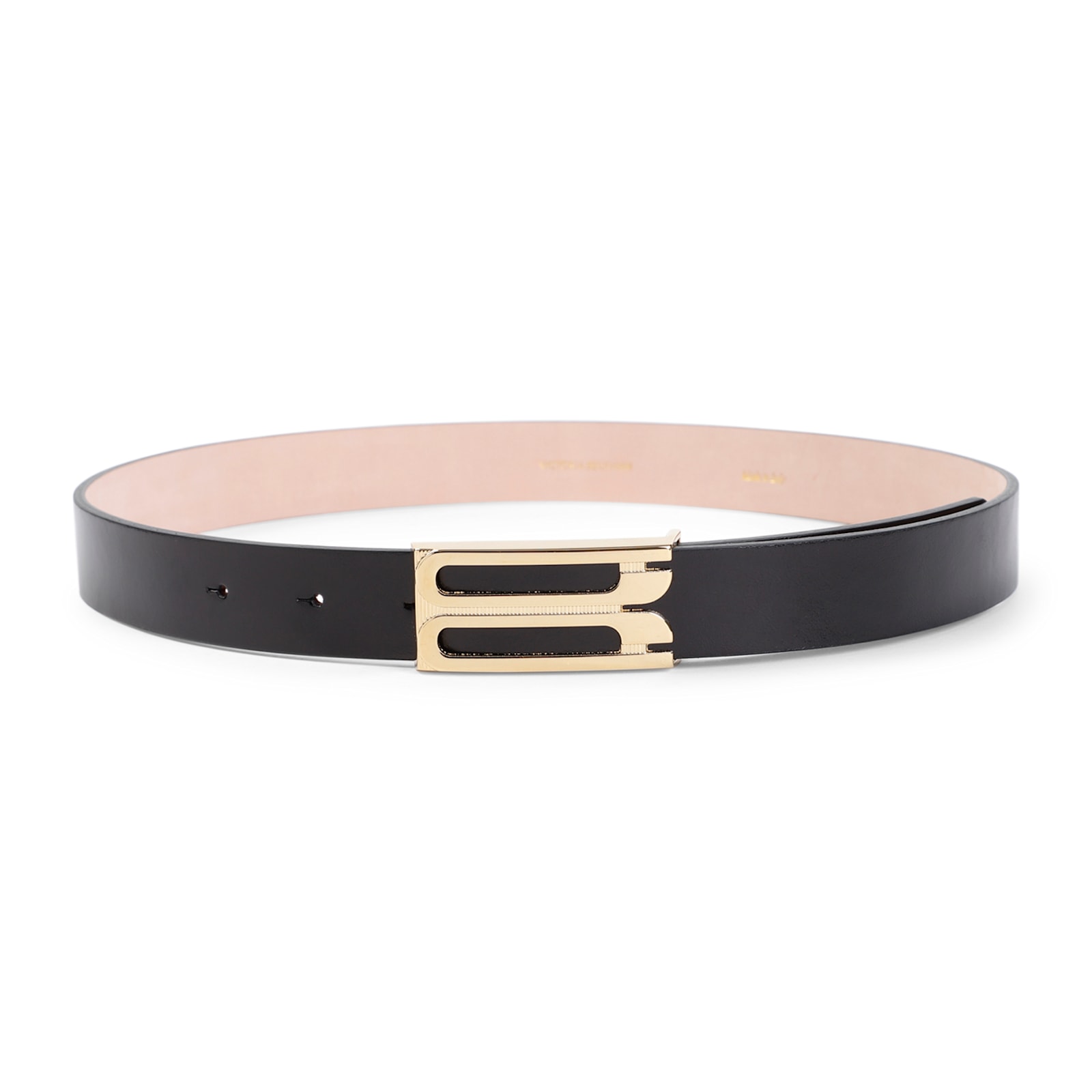 Shop Victoria Beckham Regular Buckle Belt In Black