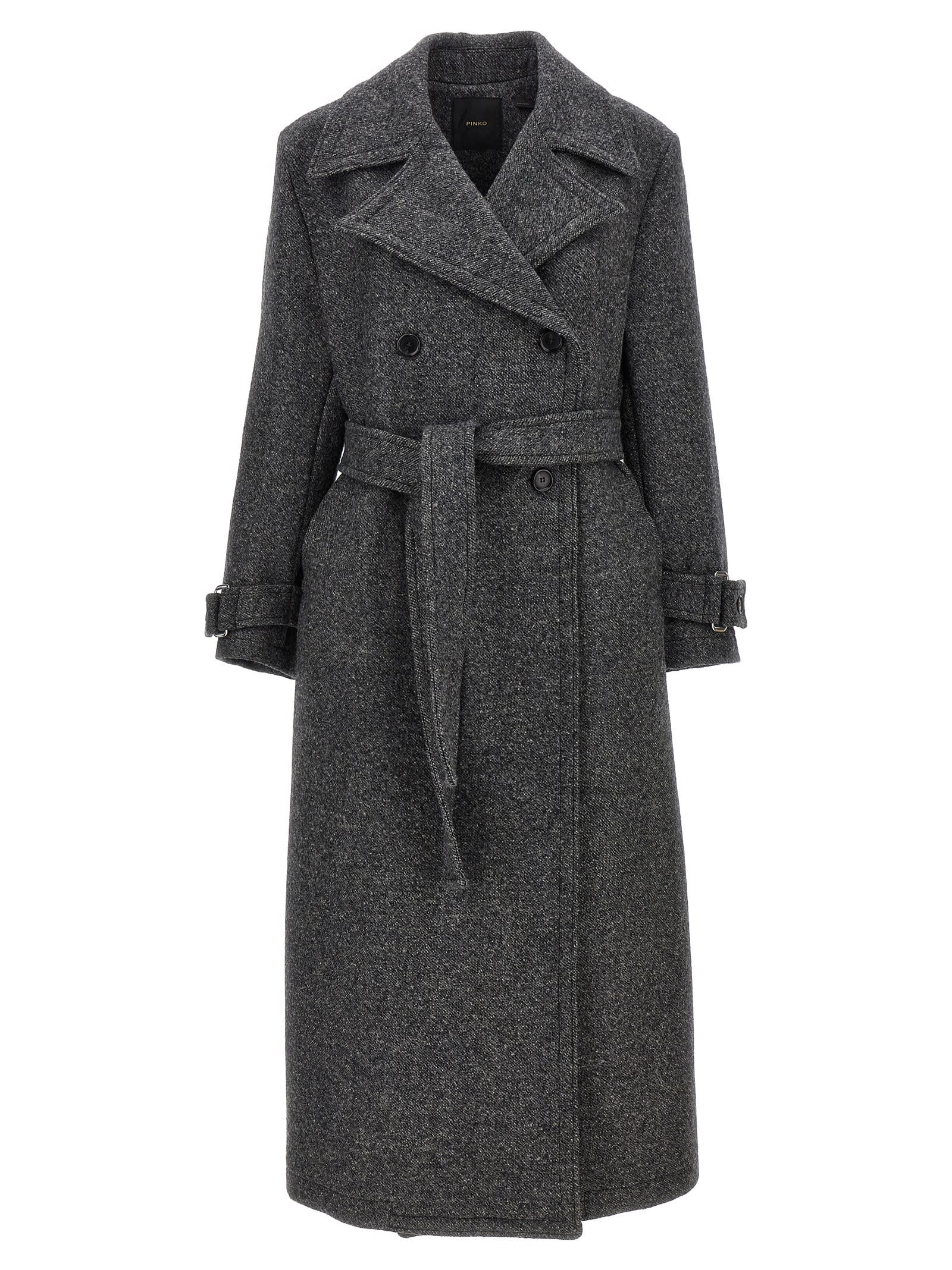 Shop Pinko Calice Coat In Gray