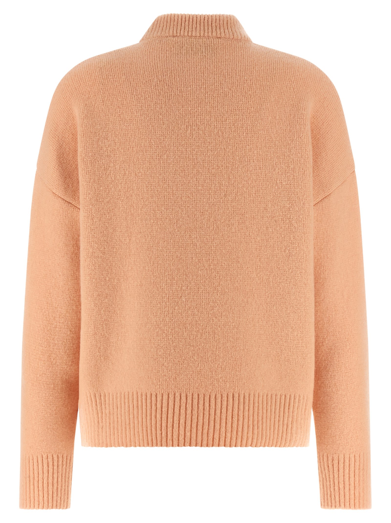 Ami Alexandre Mattiussi Ami De Coeur Sweater In Orange