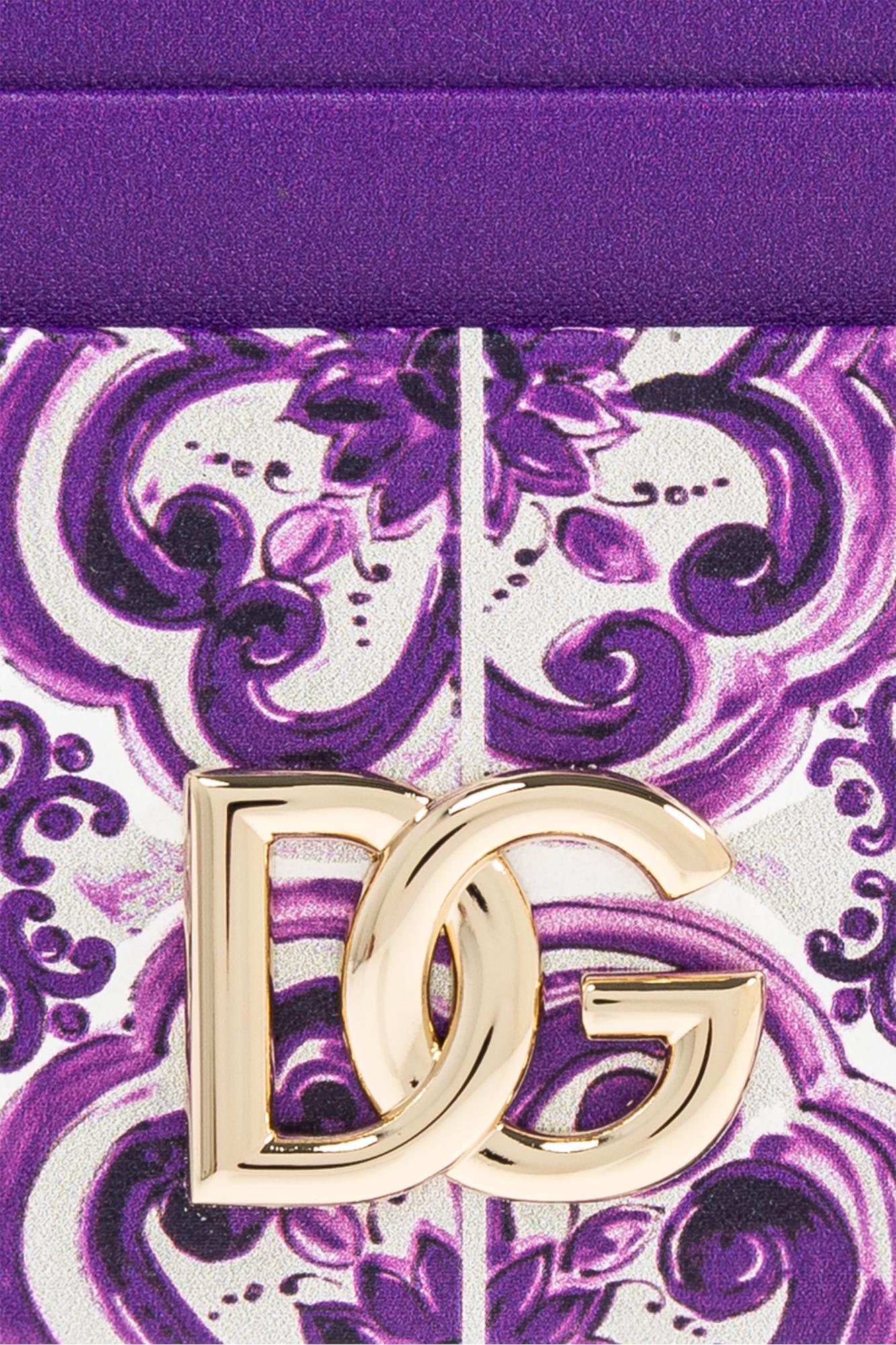Dolce & Gabbana Wallet With Majolica Print In Purple