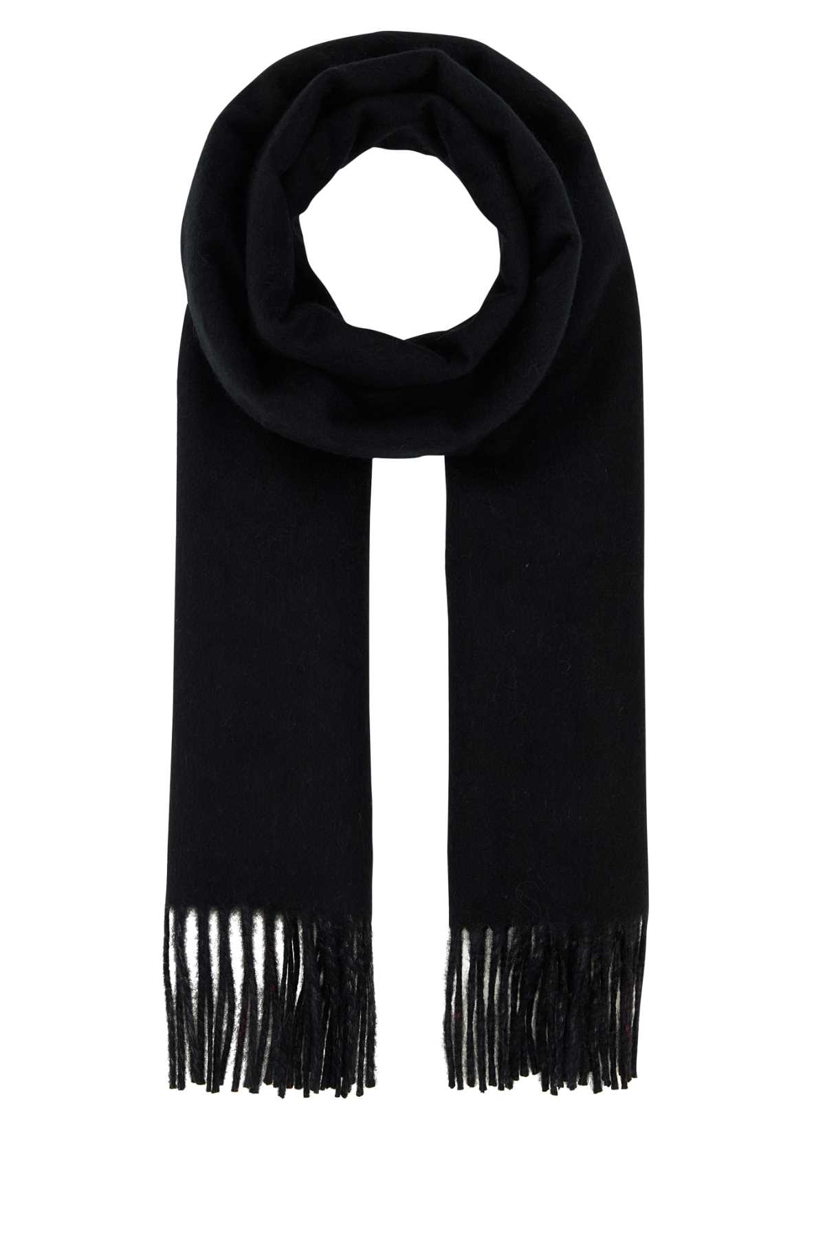 Shop Burberry Black Cashmere Reversible Scarf In Charcoalblack