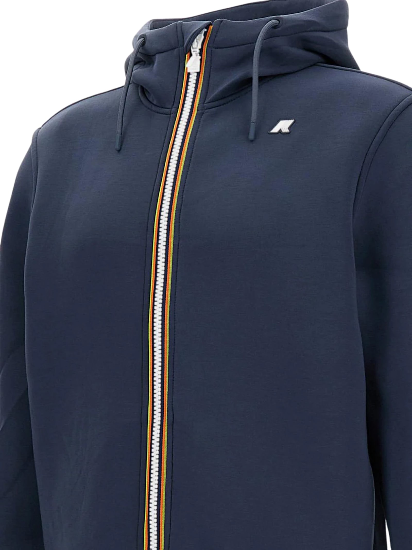 K-way Lightweight Scuba Jacket With Adjustable Hood In Blue