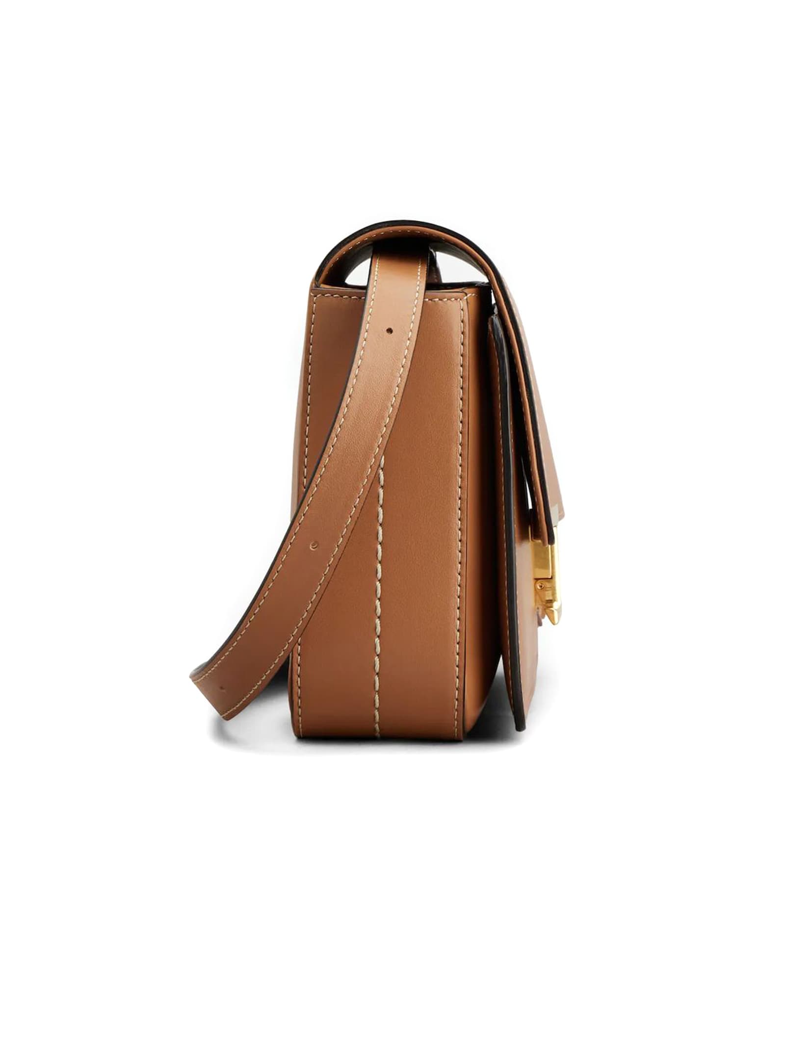 Shop Tod's T Timeless Crossbody Bag In Leather Mini In Brown