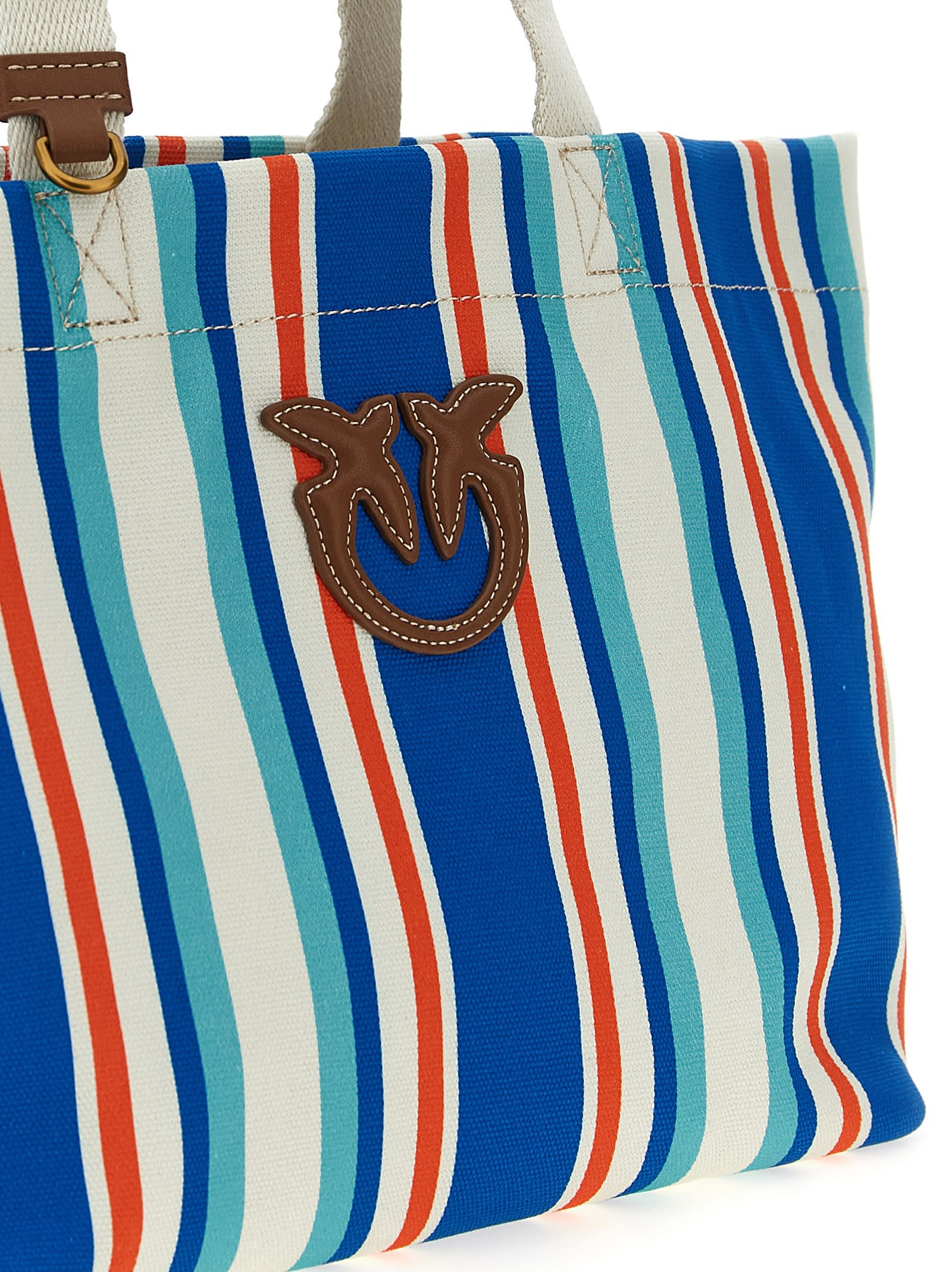 Pinko Shopping Medium Stripes Tote Bag Multicolor