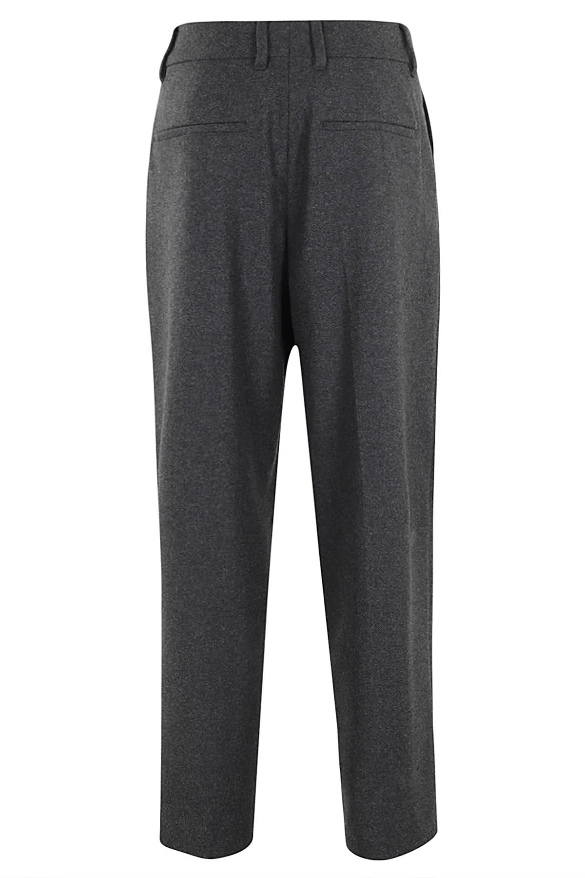 Shop Filippa K Tapered Flannel Trousers In Anthr