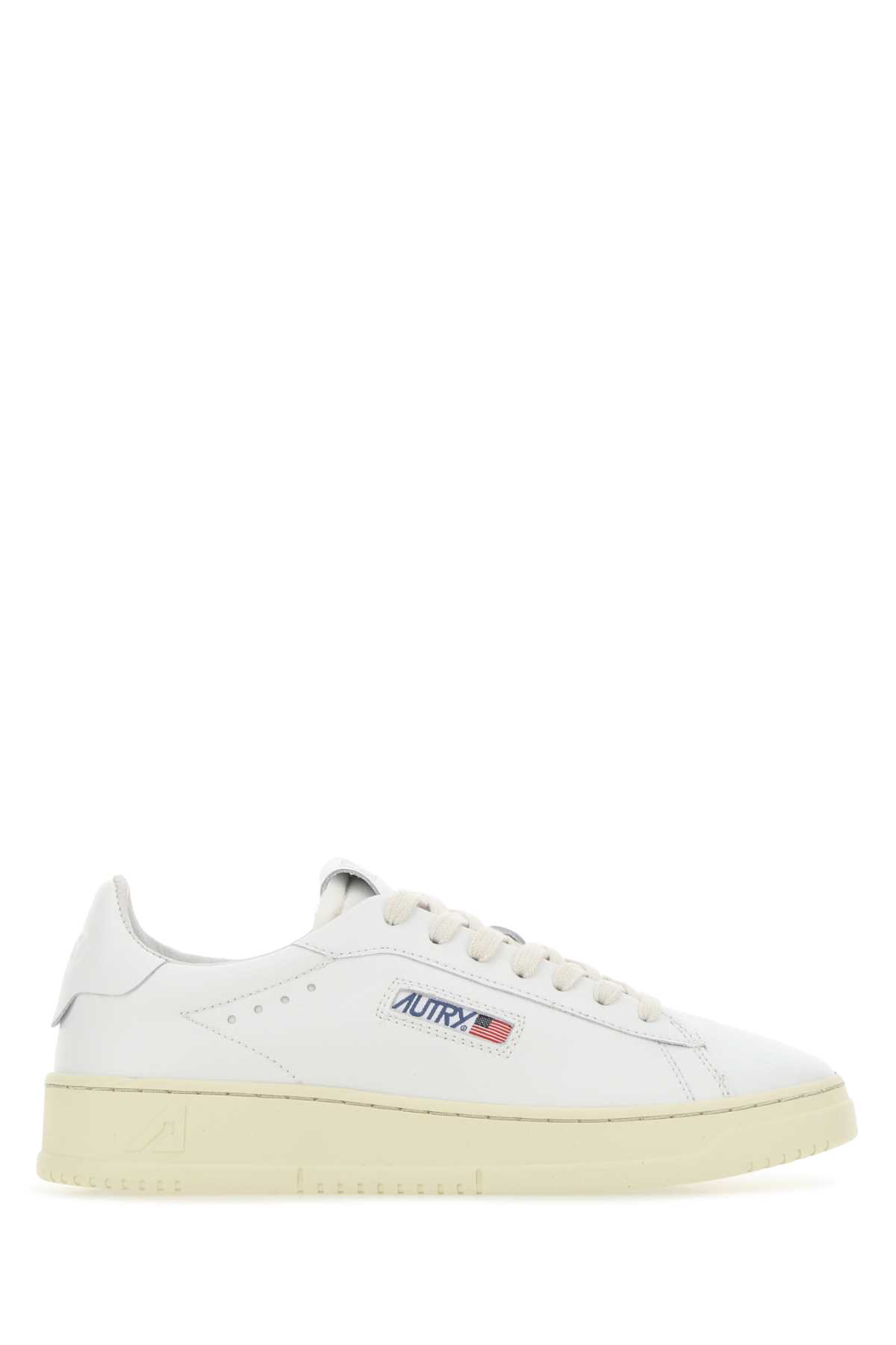 Shop Autry White Leather Medalist Sneakers In Ll15