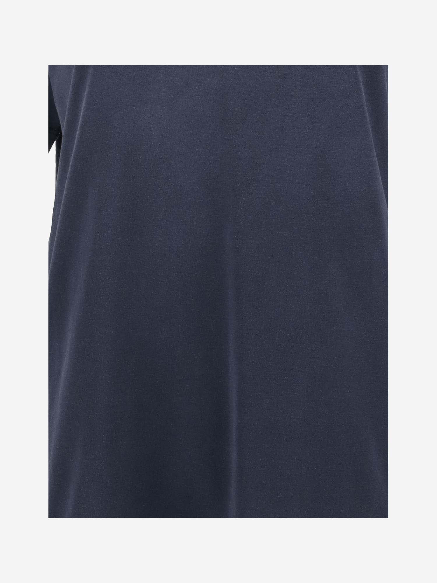 Shop Maison Margiela Cotton T-shirt With Logo In Blue