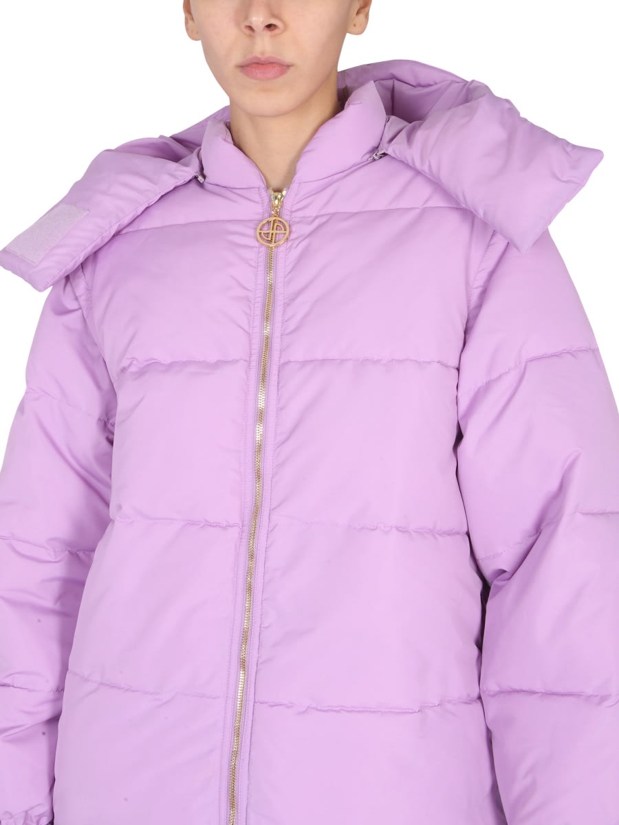 Shop Patou Quilted Down Jacket In Pink