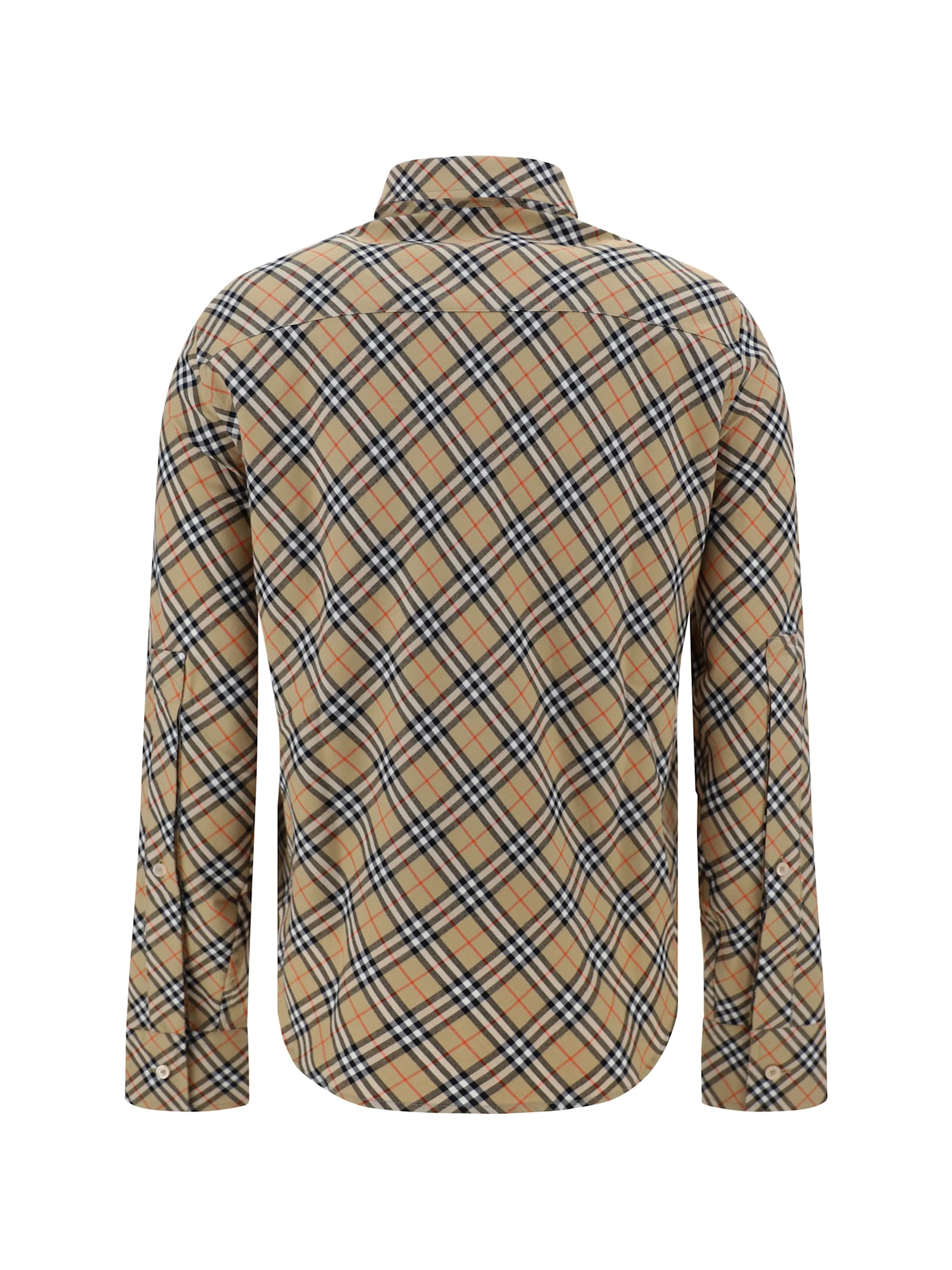 Shop Burberry Shirt In Sand Ip Check