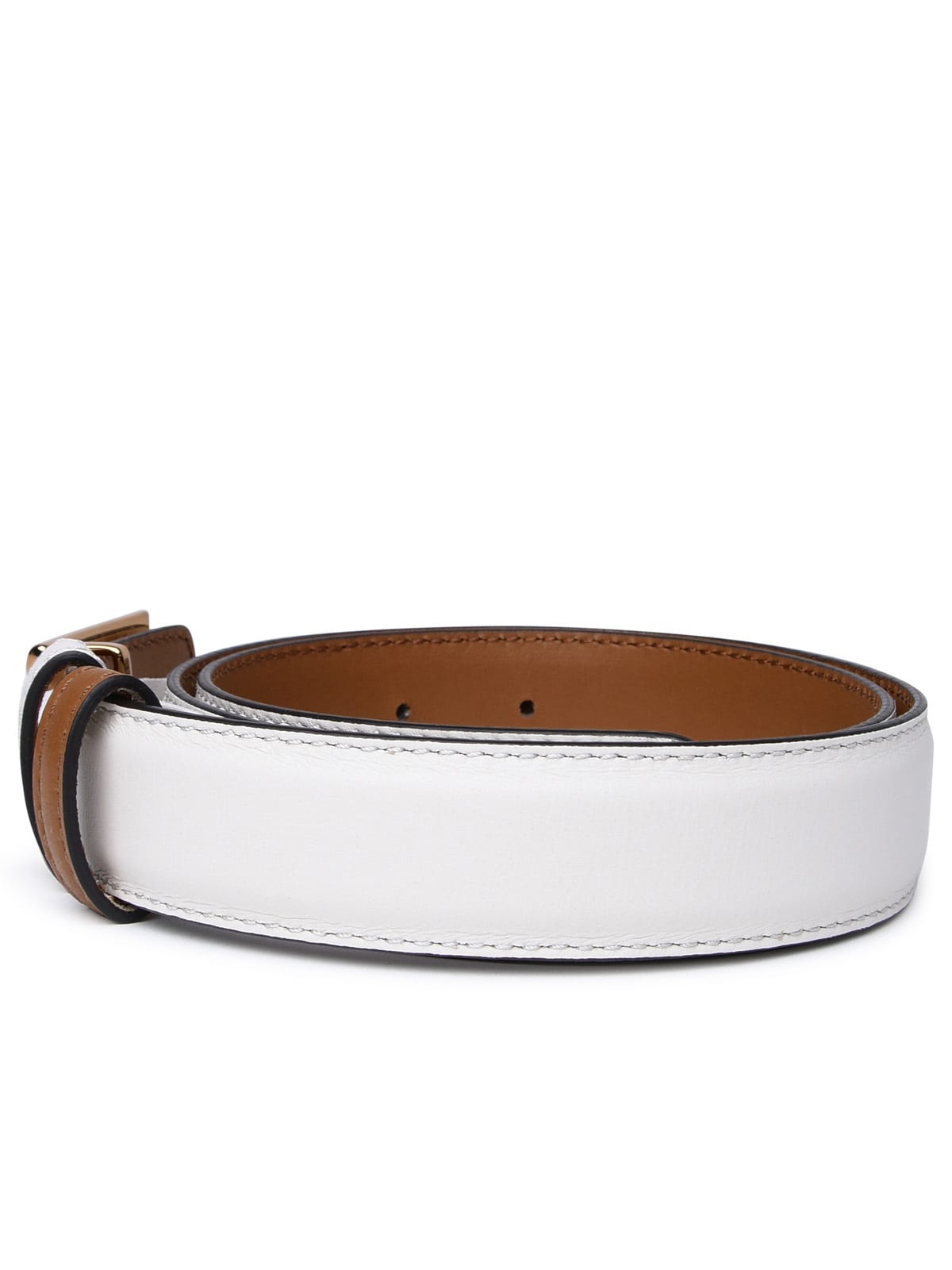 Shop Etro Ivory Leather Belt In Avorio