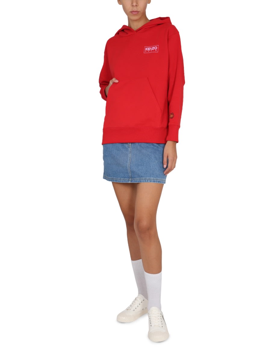 Shop Kenzo Sweatshirt With Logo In Red