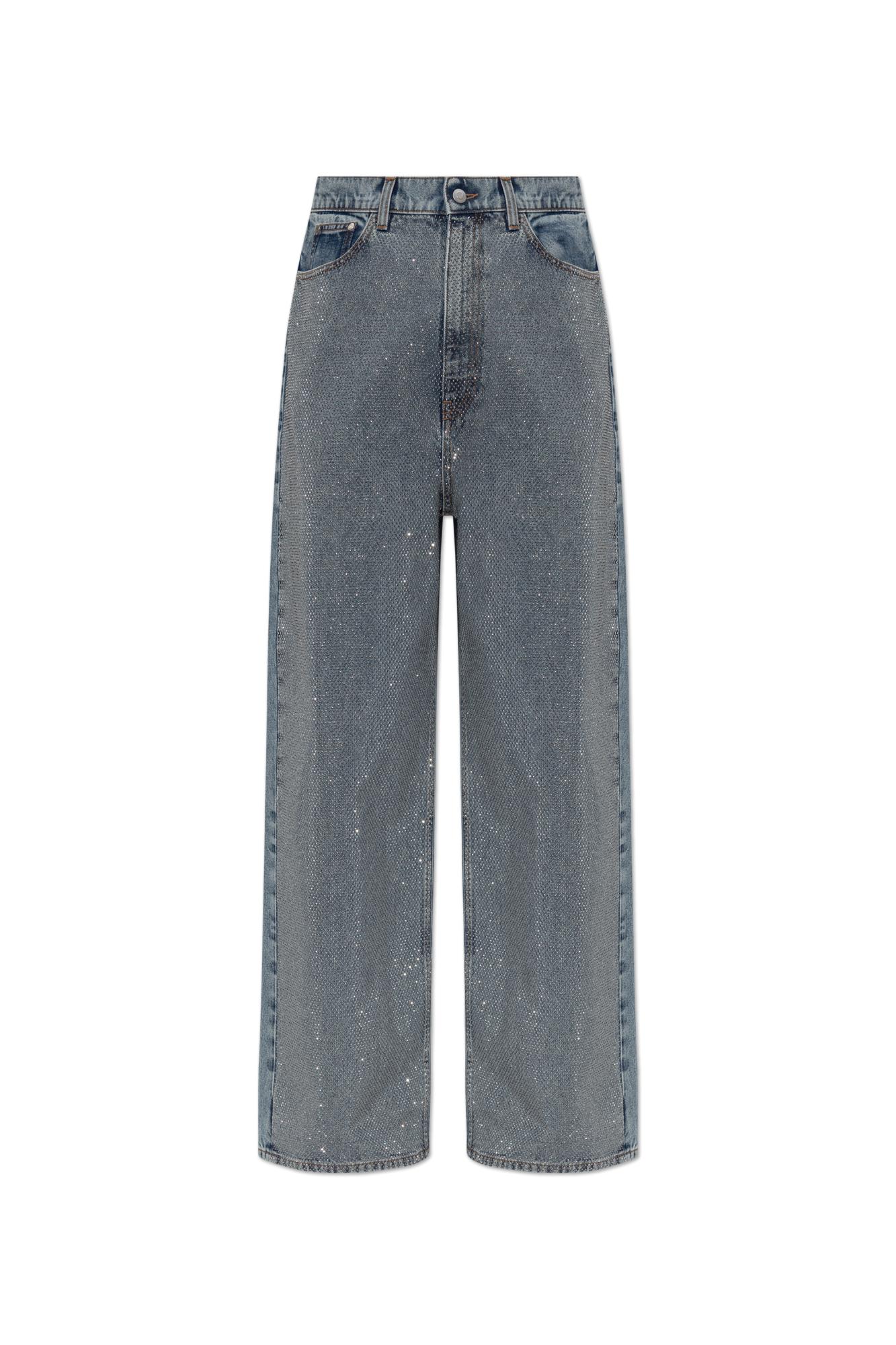 Stella Mccartney Denim Embellished Hotfix Jeans