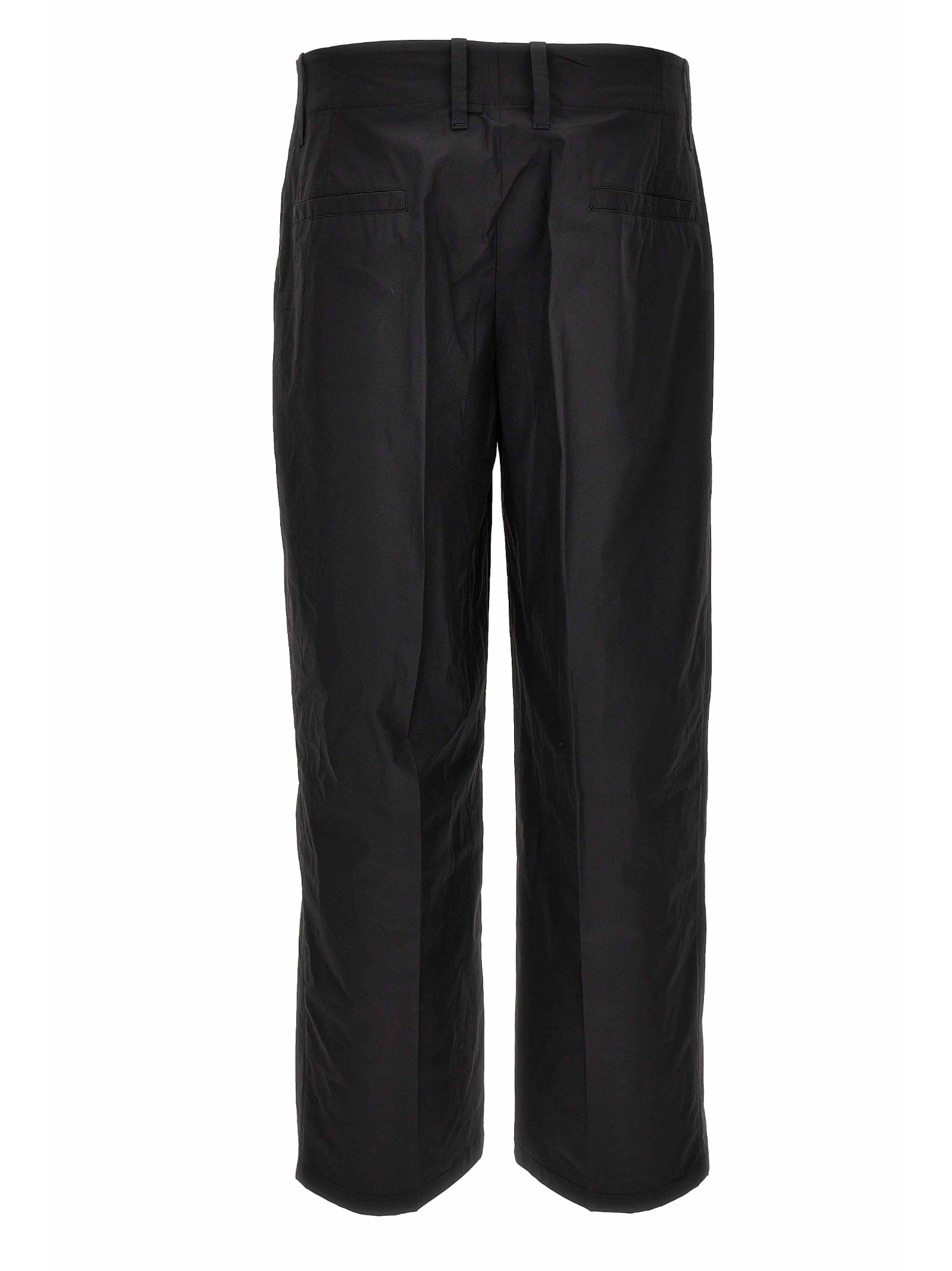 Shop Versace Jeans Couture Black Casual Trousers