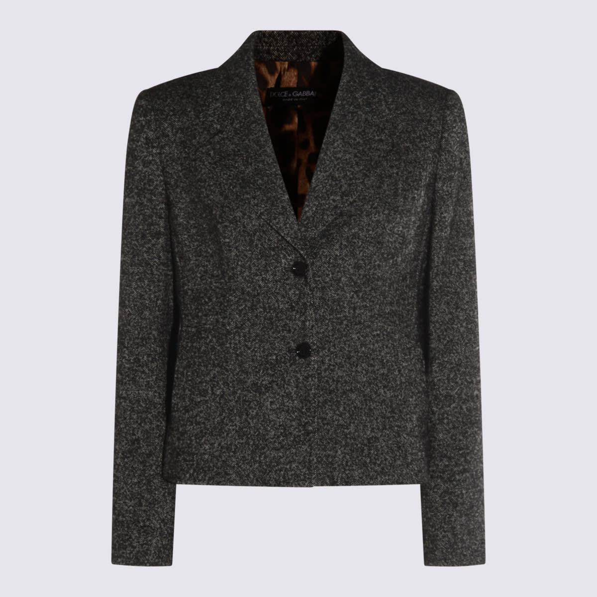 Dolce & Gabbana Grey Wool Blazer In Gray