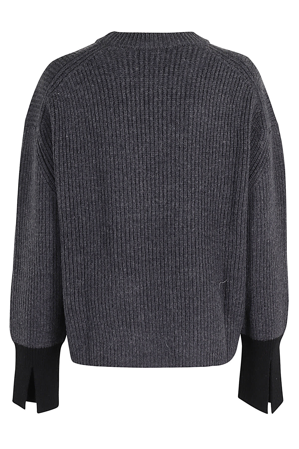 Shop Essentiel Antwerp Ginster Bicolour Knitted Pull In Hurricane Grey