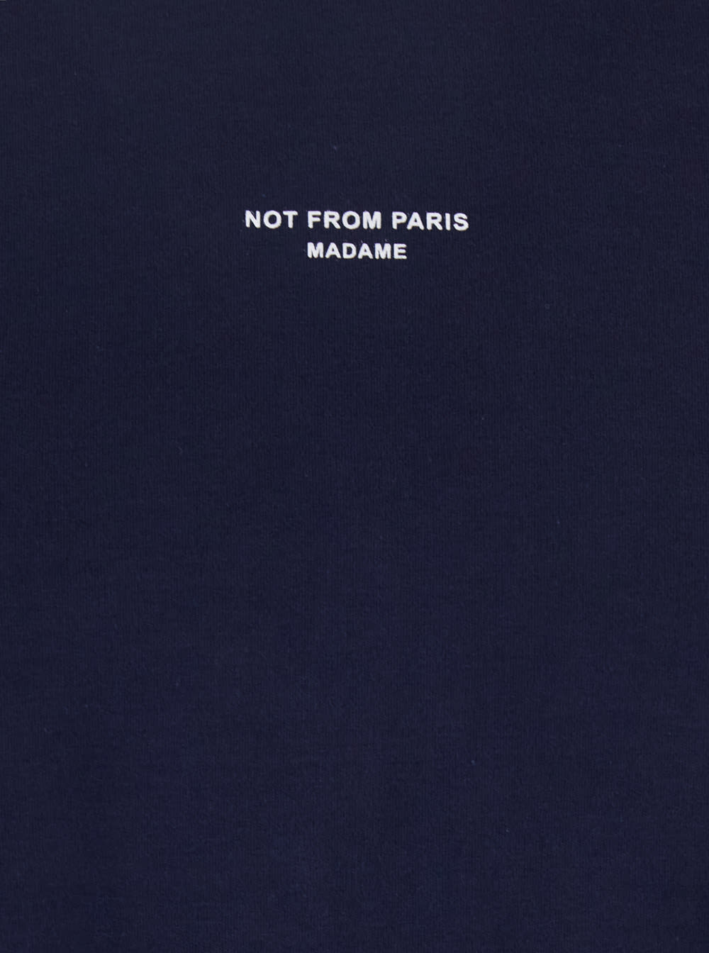Drôle De Monsieur Le T-shirt Slogan Classique Blue Crewneck T-shirt With Slogan Print Detail On The Front In Cotton Ma In Blue