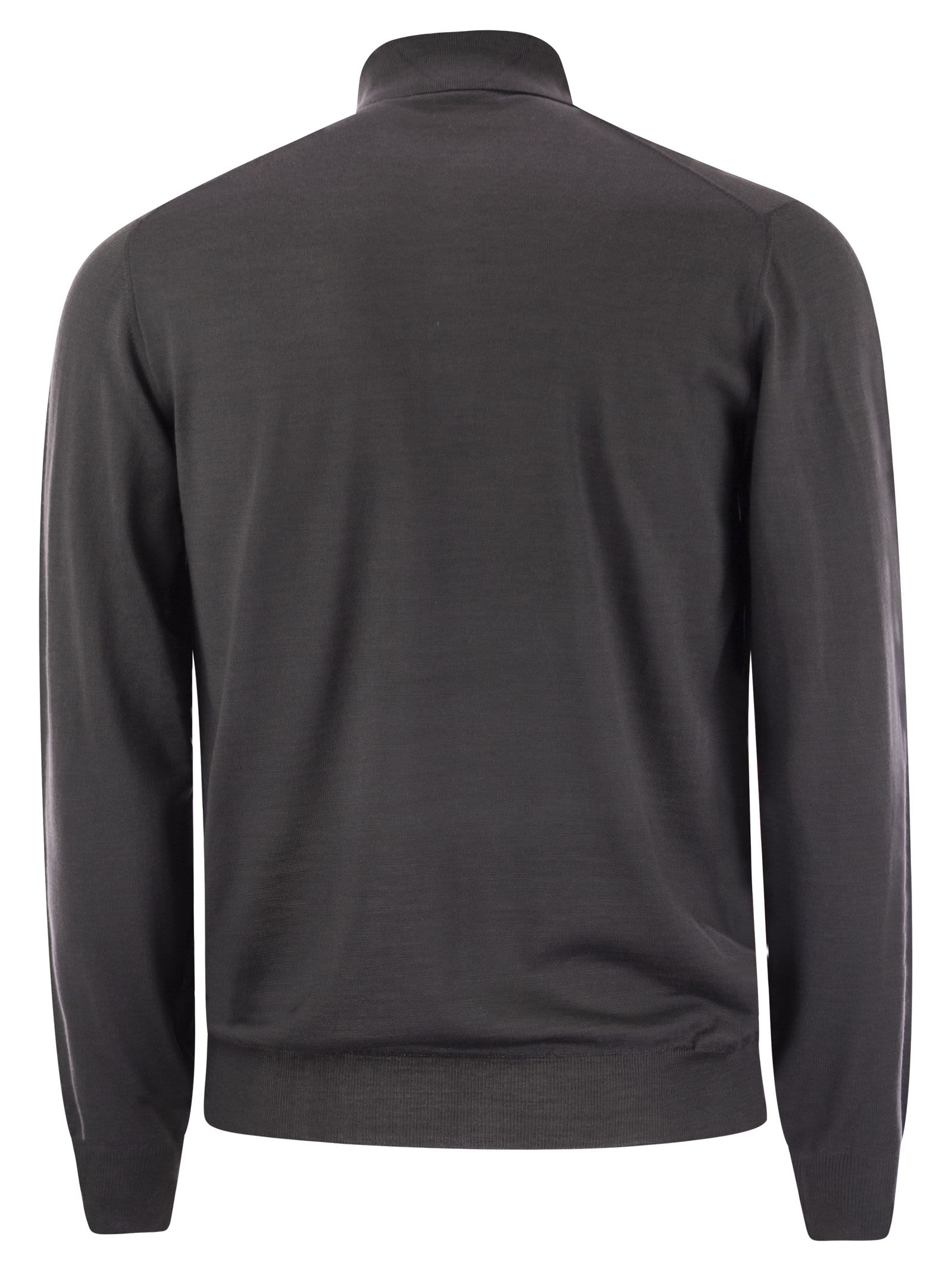 Fedeli Virgin Wool Polo Shirt In Gray