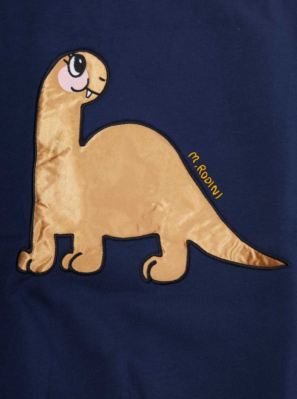 Mini Rodini Blue Sweatshirt With Dino Patch On The Front In Cotton Baby In Blue