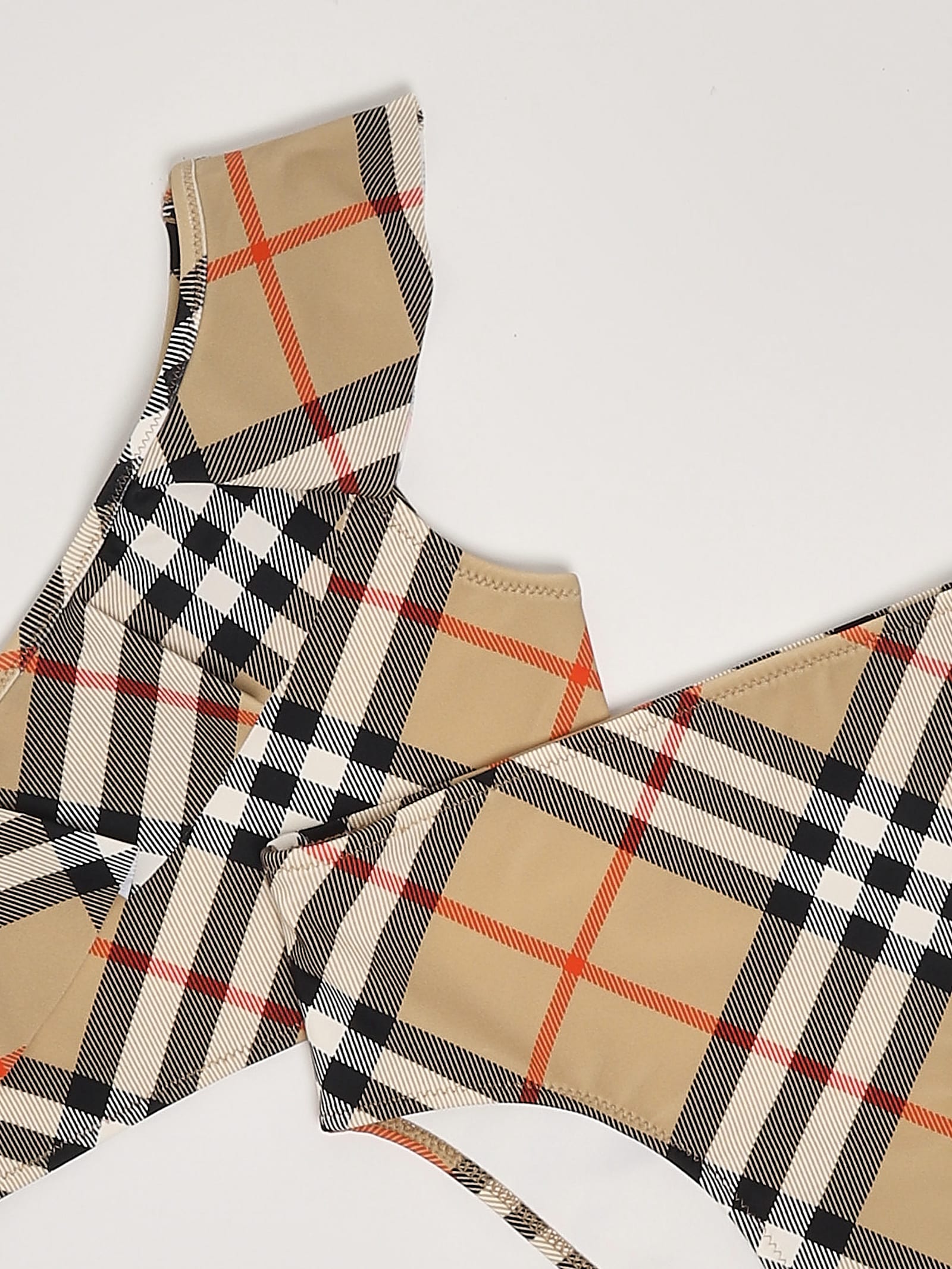 Burberry Beuge Beachwear In Check Beige
