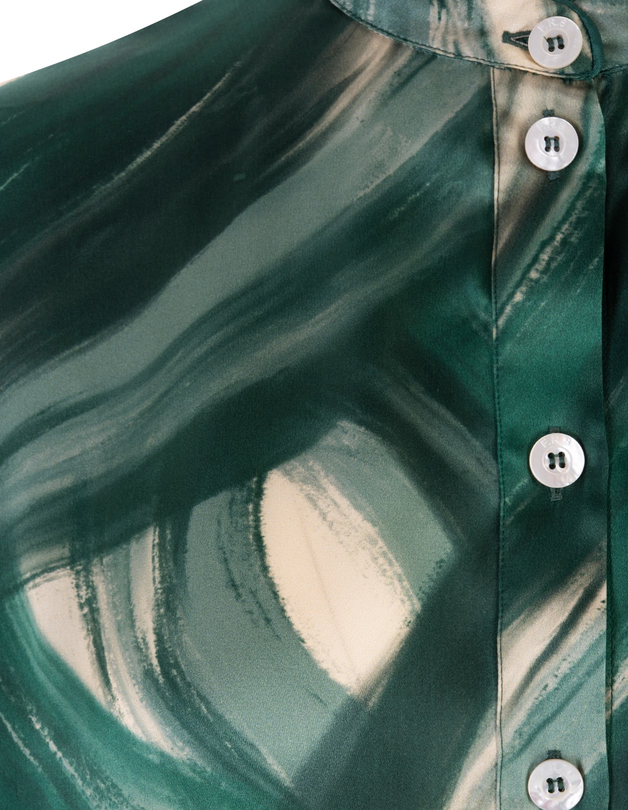 F.R.S FOR RESTLESS SLEEPERS MIDI SILK DRESS WITH GREEN PRINT