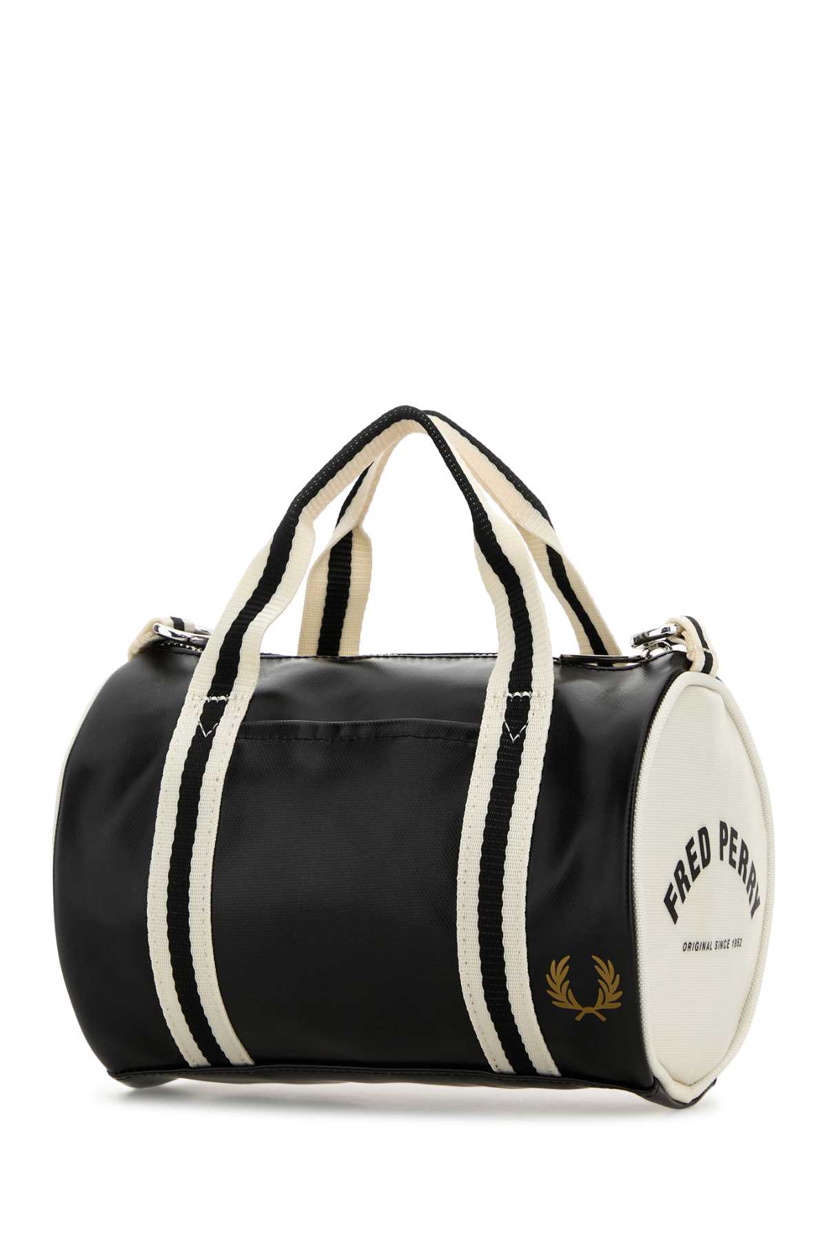 Fred Perry Black Canvas Handbag In Black