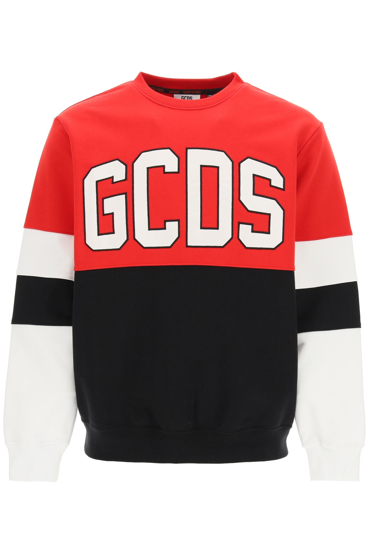 GCDS Color Block Sweatshirt With Logo Patch
