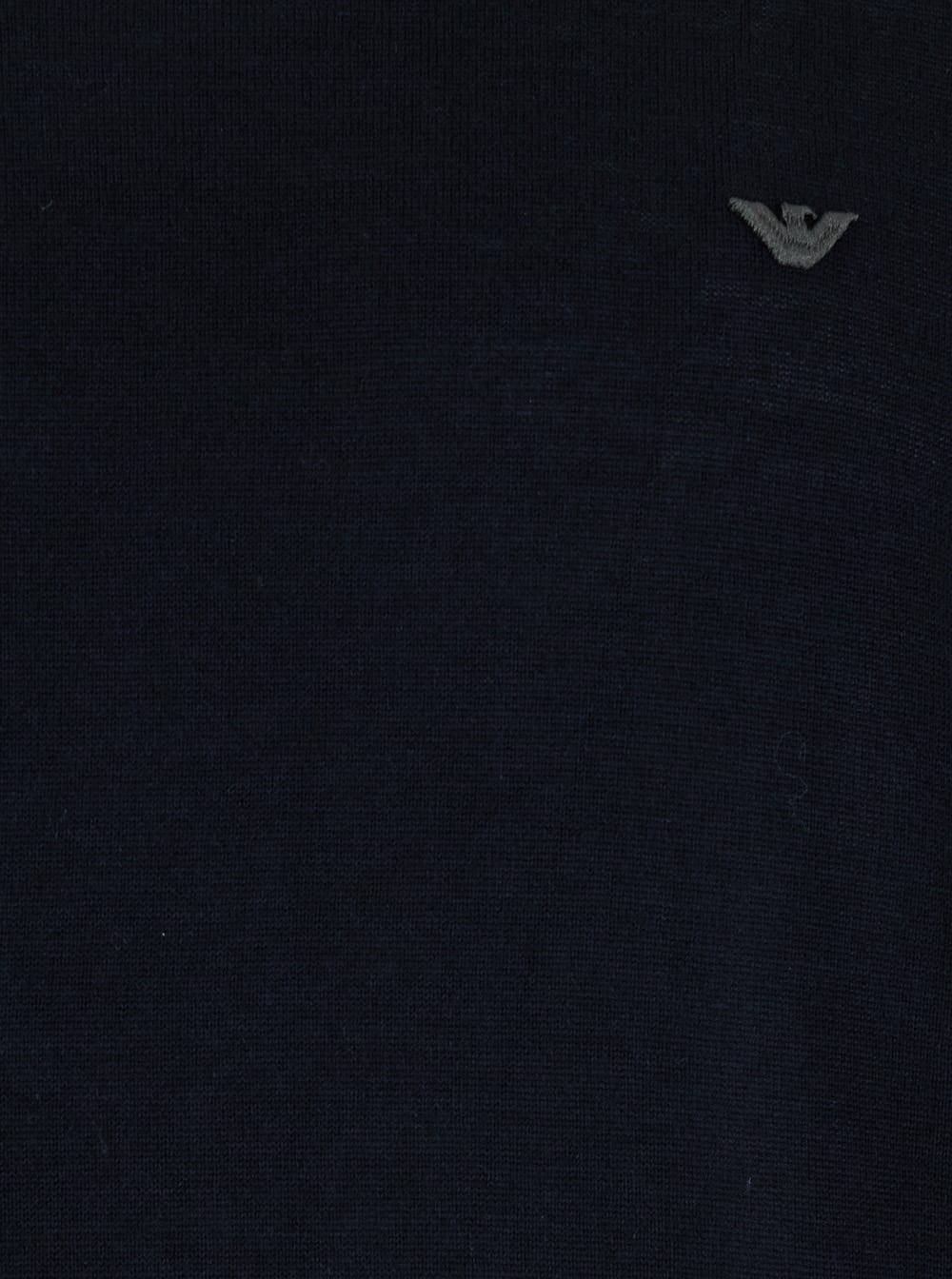 Emporio Armani Blue Crewneck Sweater With Stripe Detail On The Sleeve In Wool Man In Blue