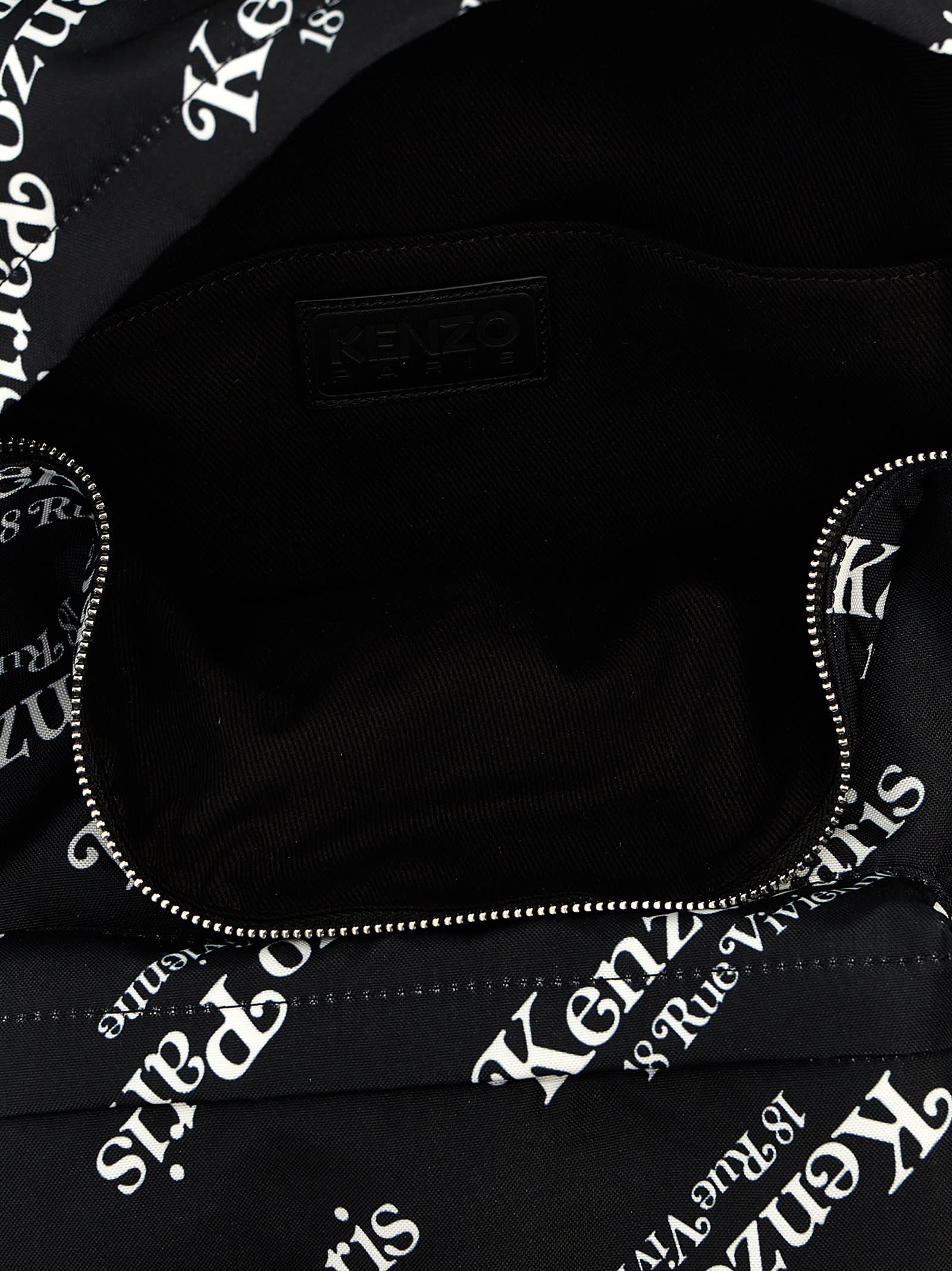 Shop Kenzo Gram Backpack In Black/white