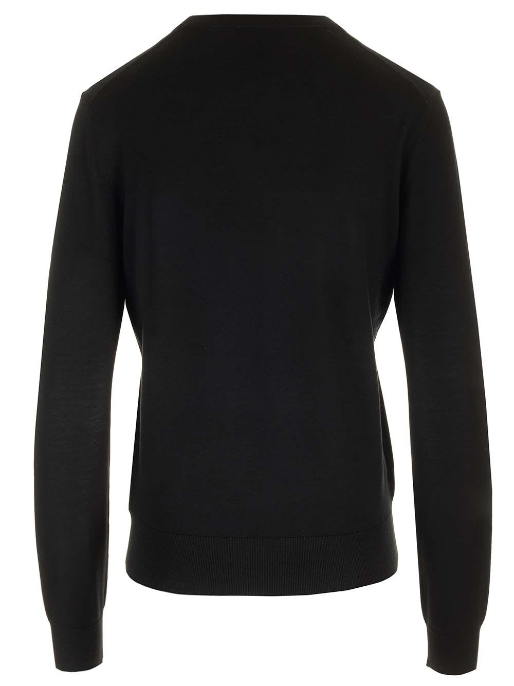 Shop Theory Crew Neck Sweater In Black