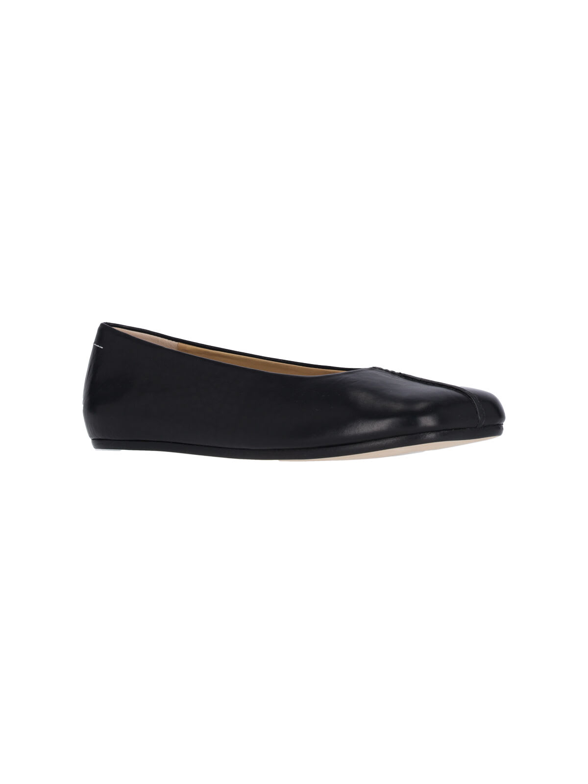 Mm6 Maison Margiela Mm6 By Maison Margiela Black Leather Ballet Flats