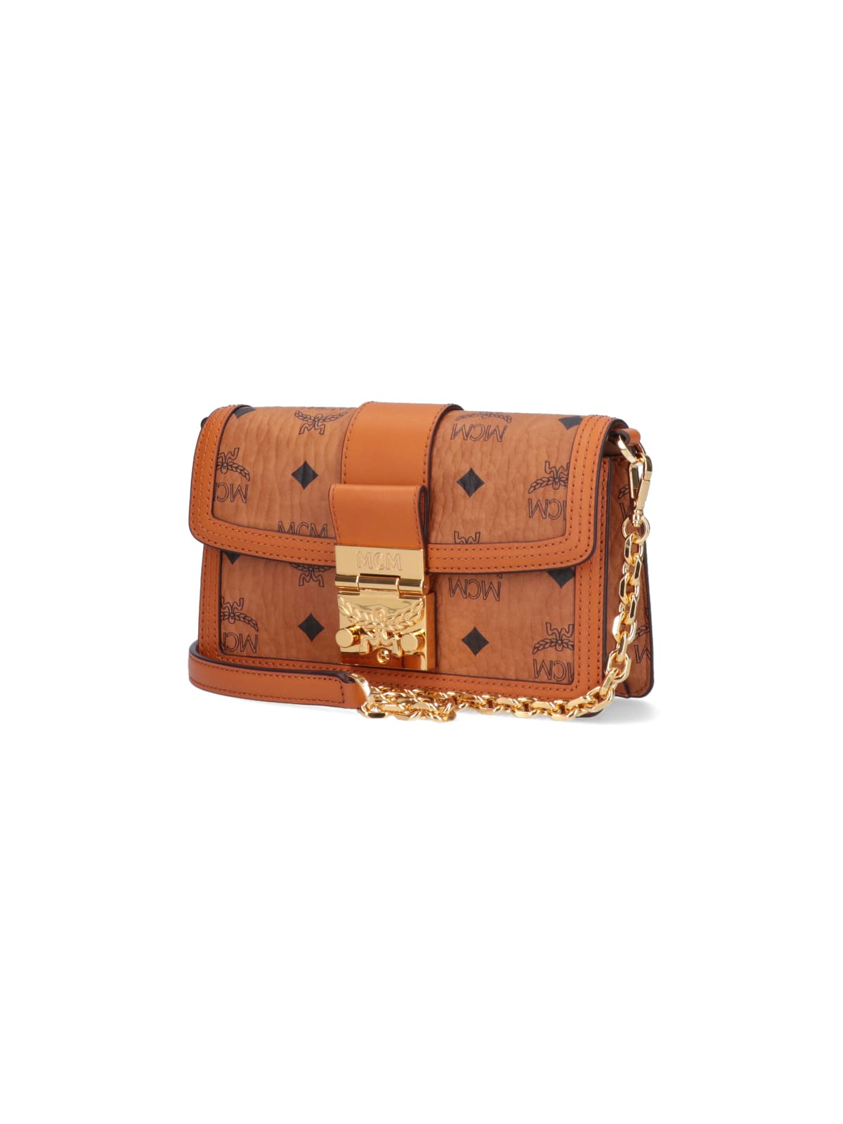 Mcm Tracy Mini Shoulder Bag In Brown