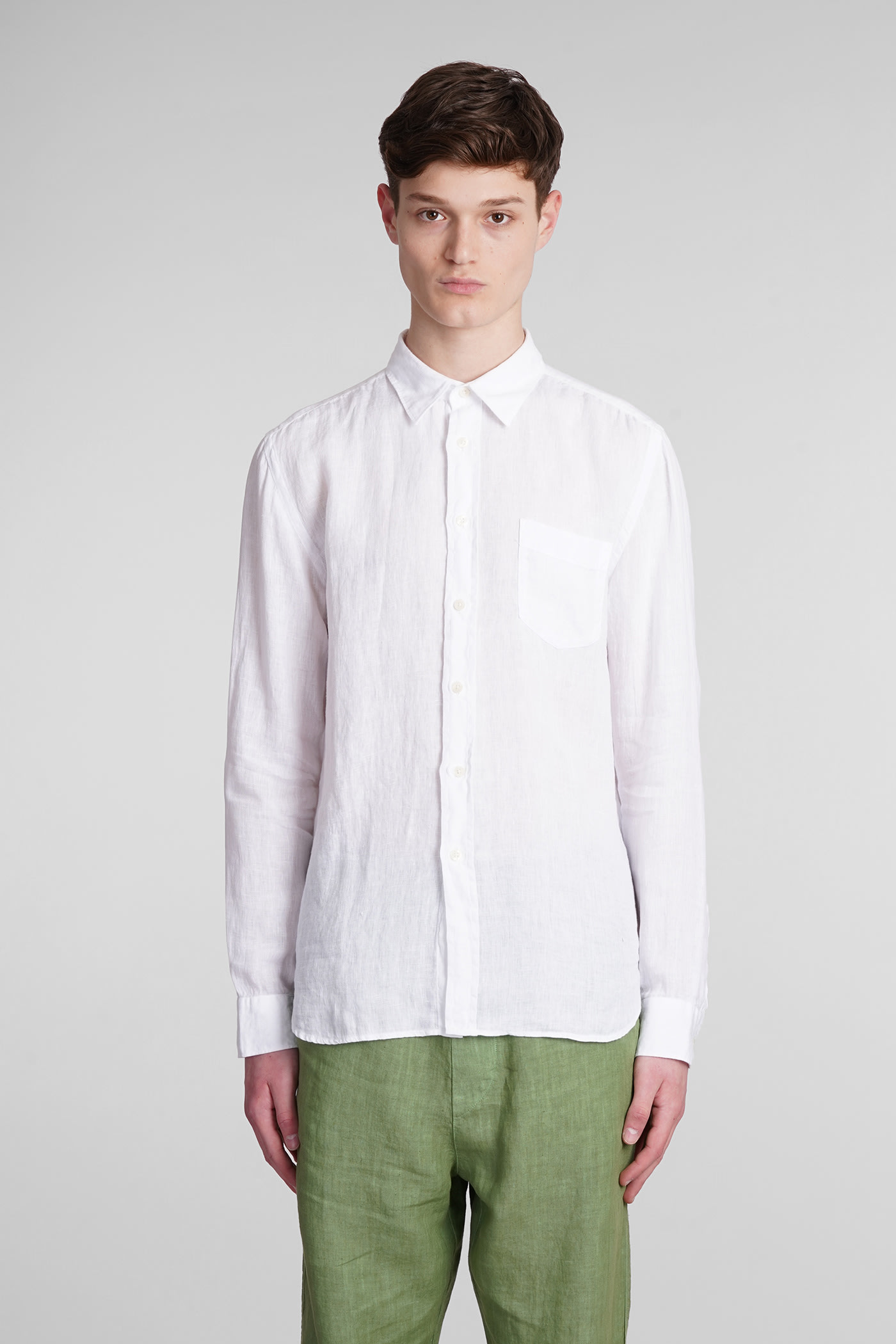 Shirt In White Linen