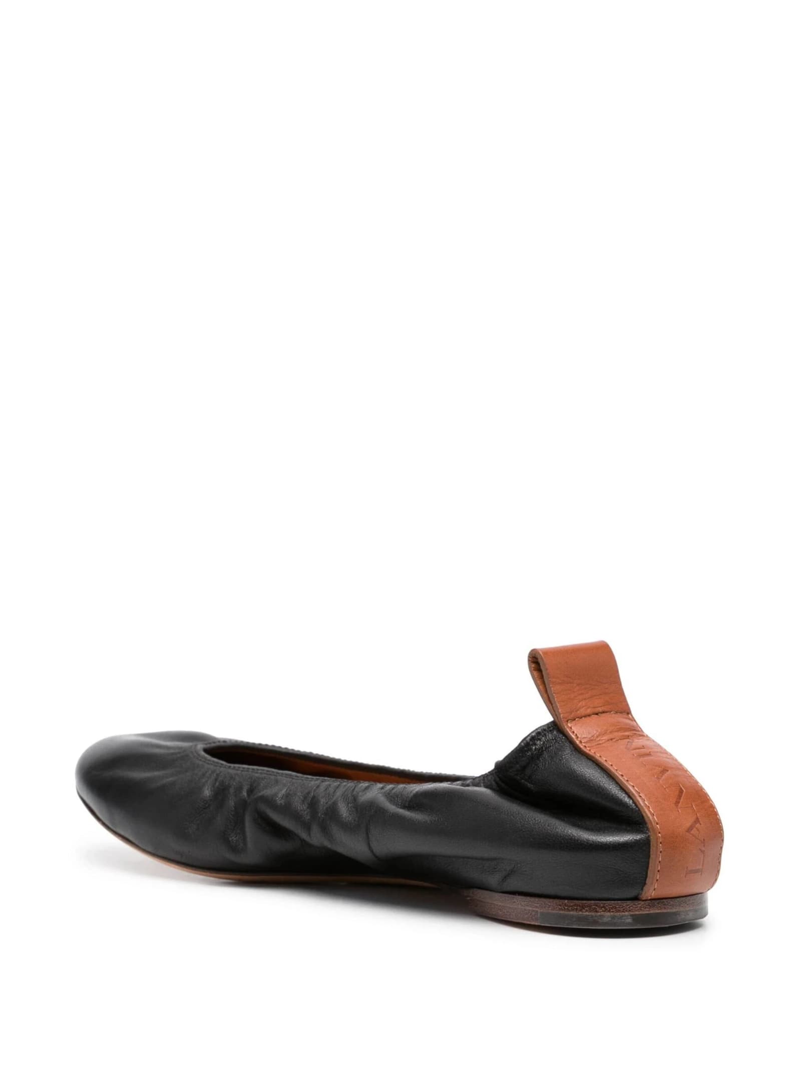 Shop Lanvin Ballerina Nappa In Black