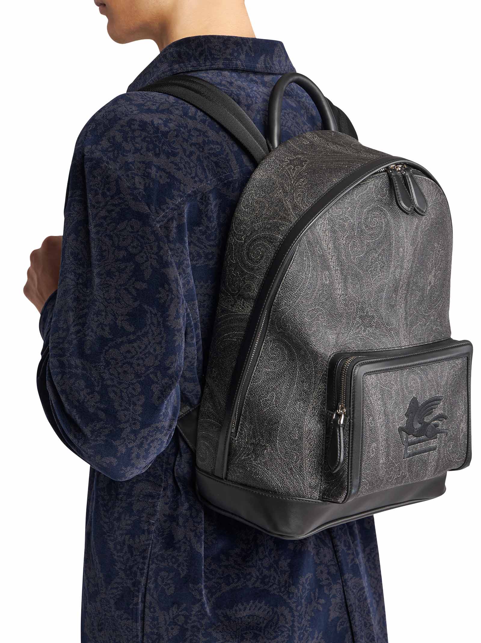 Shop Etro Backpack In Black