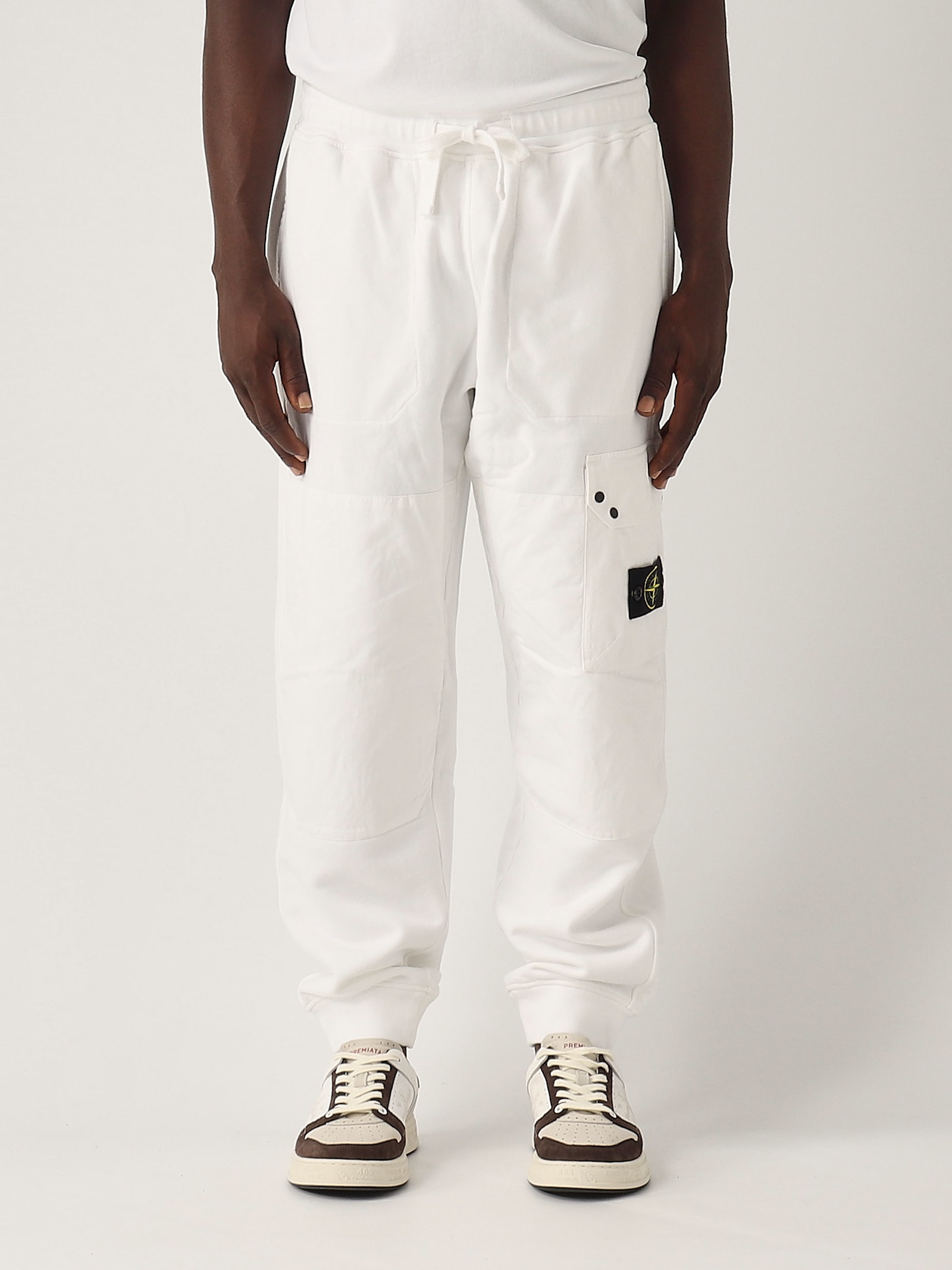 Stone Island Felpa Pantalone Sweatpants In White