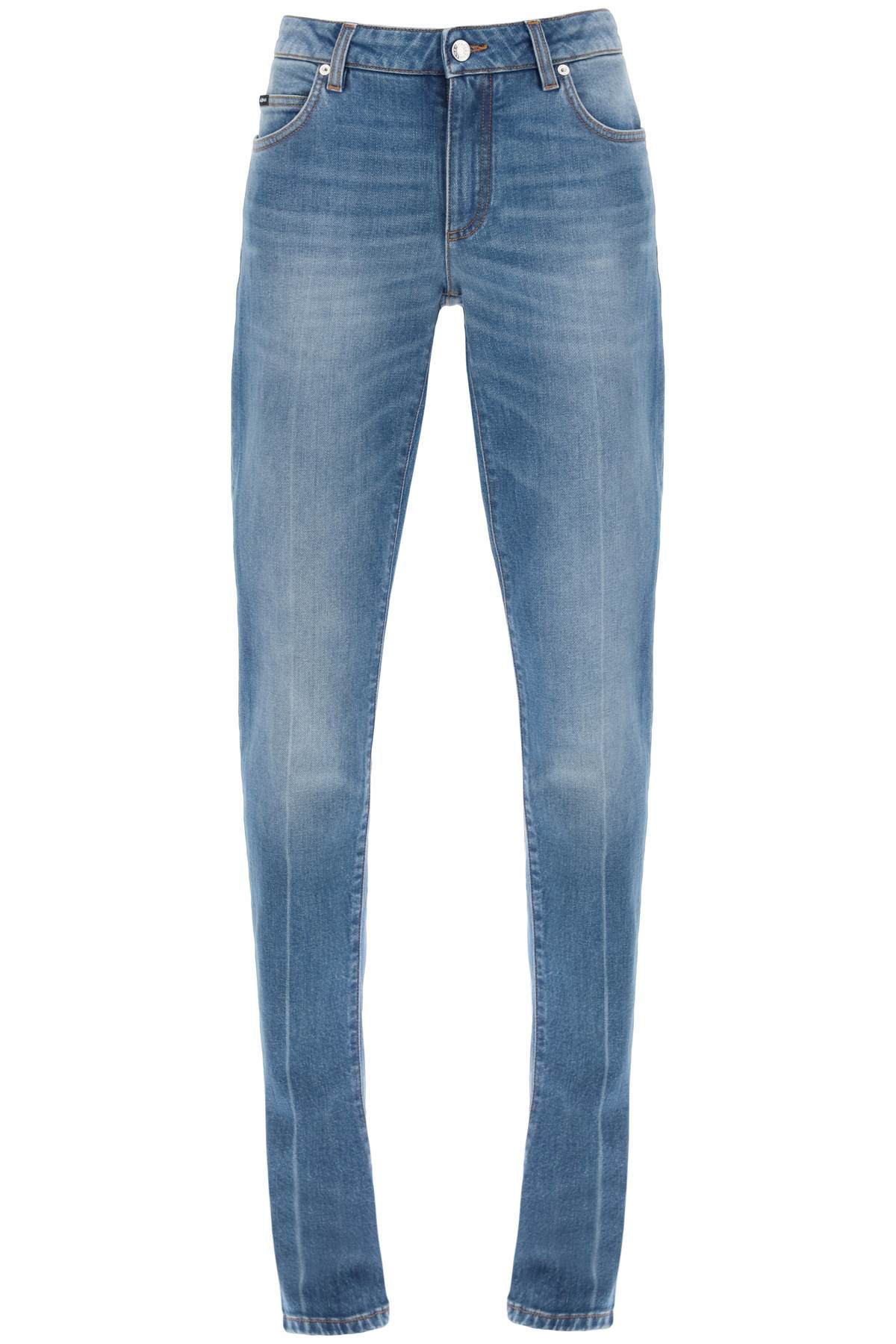 Shop Dolce & Gabbana Low Rise Trumpet Jeans In Variante Abbinata (blue)