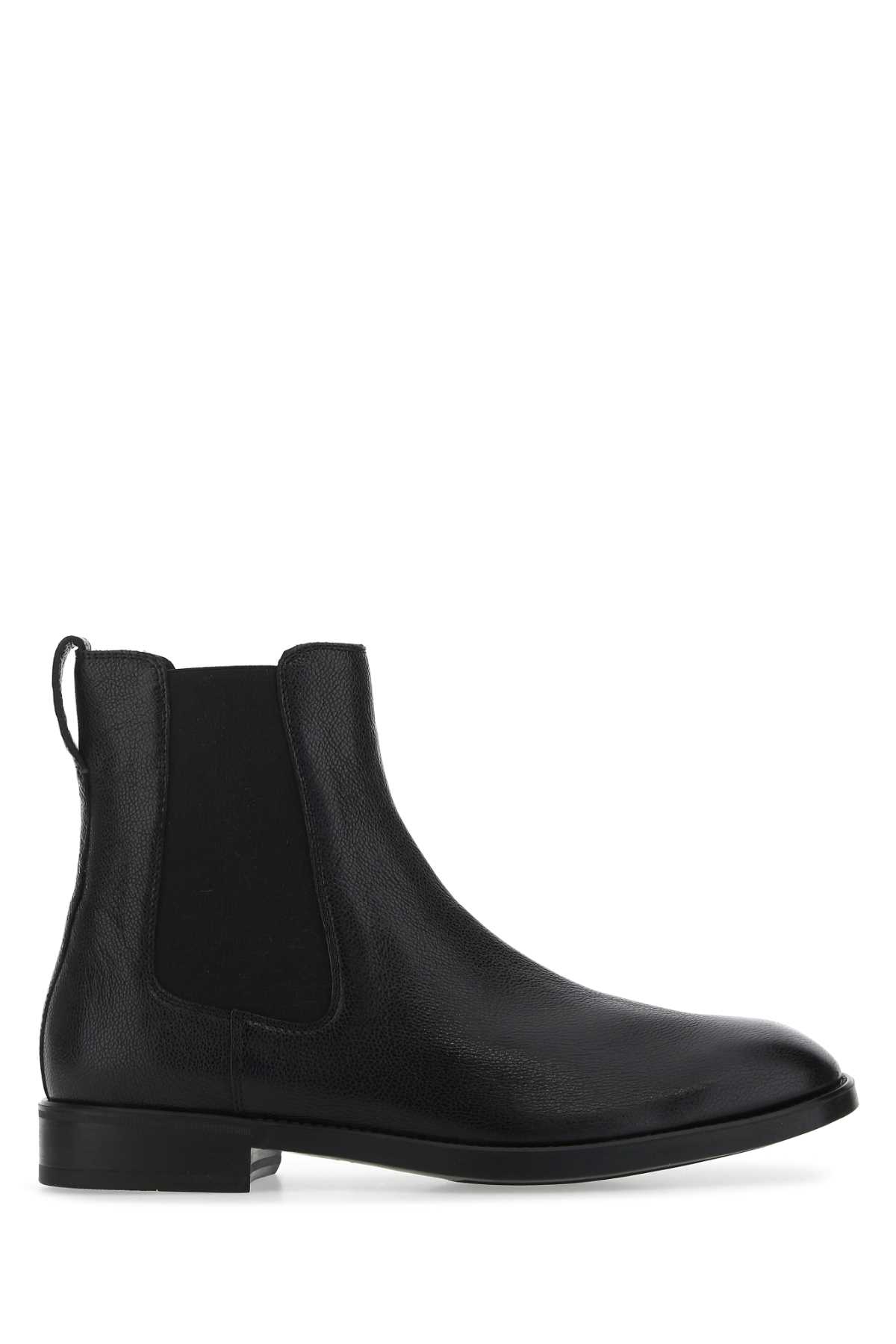 Tom Ford Black Leather Ankle Boots