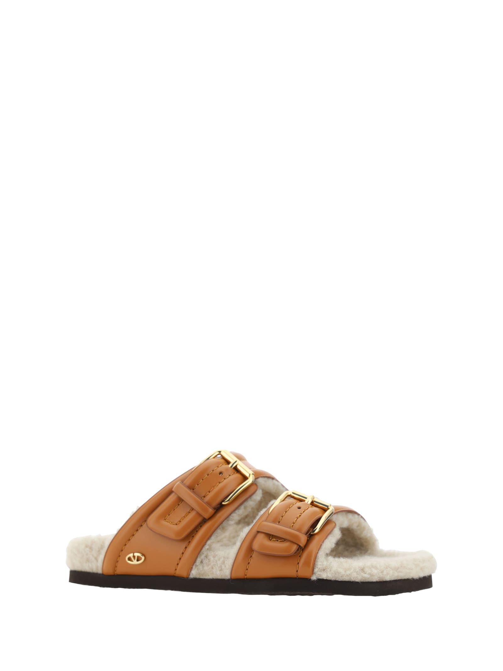 Shop Valentino Fussfriend Sandals In Almond Beige/naturale